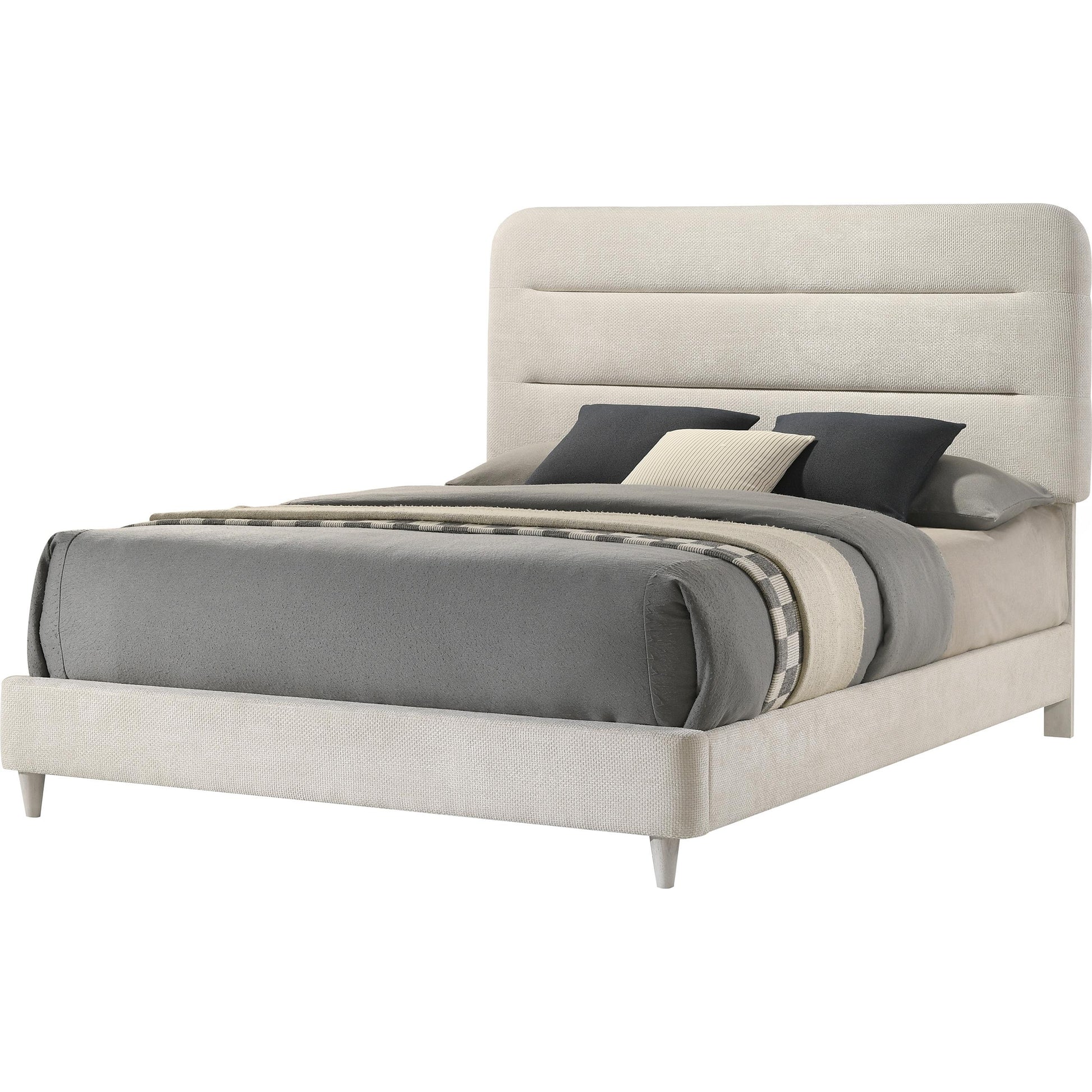  Size_Queen  -- Nyomi B4900-Q Queen Bed - White IMAGE 1