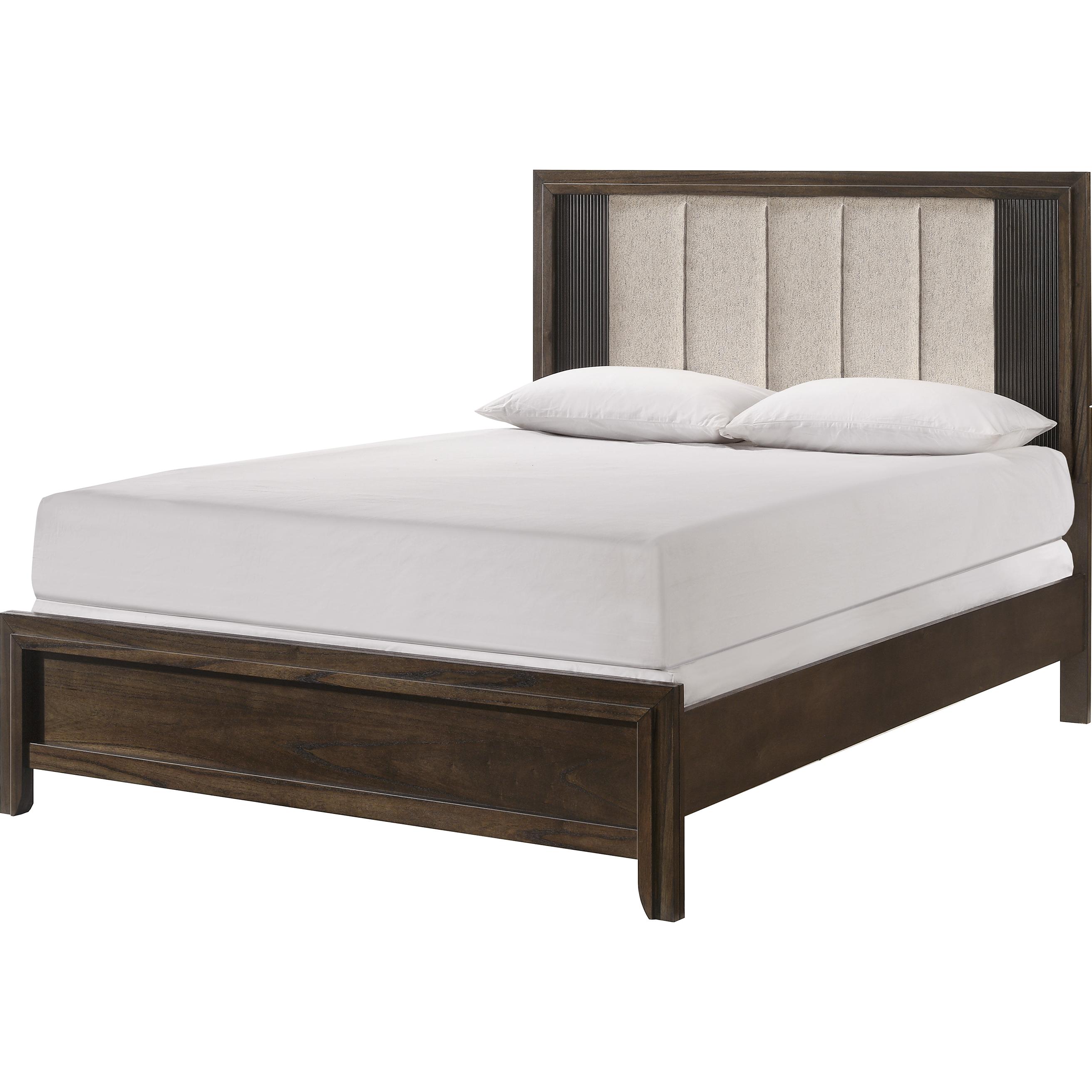  Size_King  -- Crown Mark Carlton Upholstered Panel Bed IMAGE 1