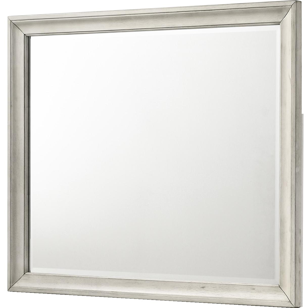  Crown Mark Jaymes B6582-11 Dresser Mirror - White Mist IMAGE 1