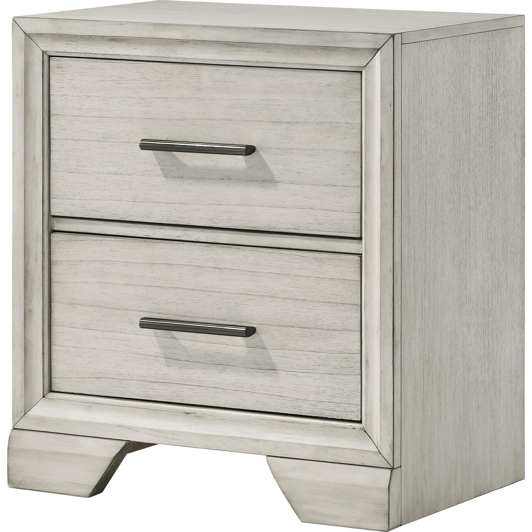  Crown Mark Jaymes B6582-2 Nightstand - White Mist IMAGE 1