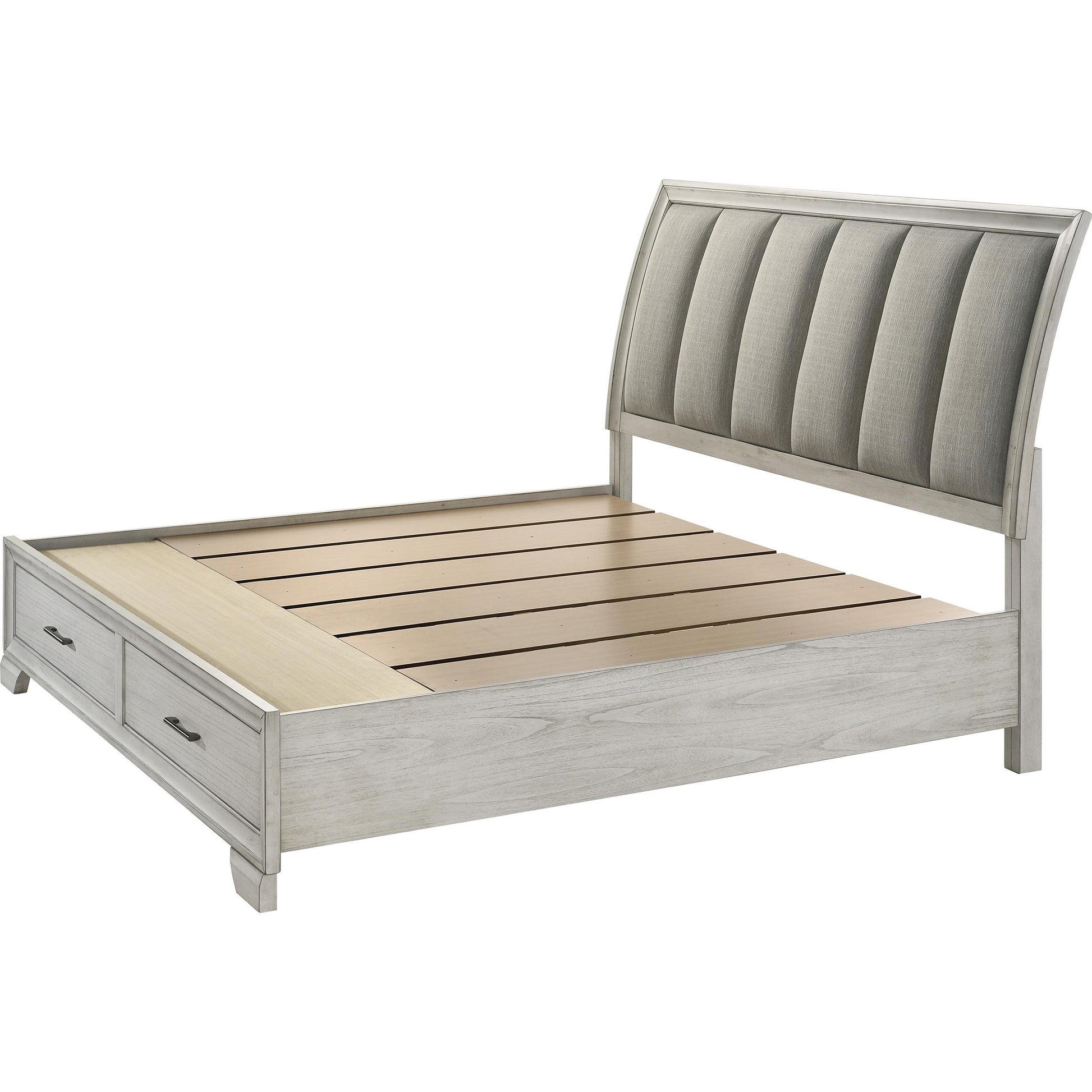  Size_King  -- Jaymes Upholstered Panel Bed with Storage IMAGE 2