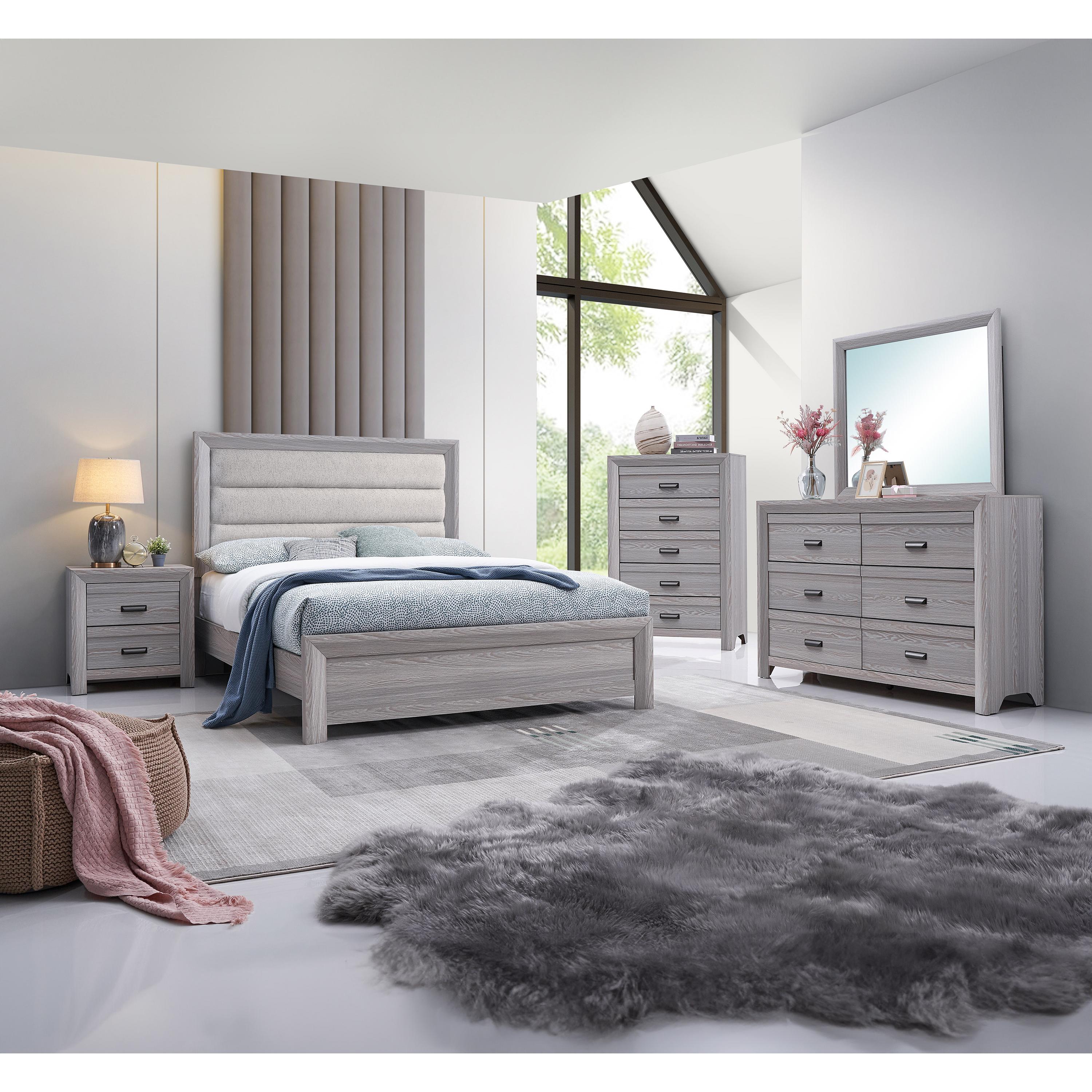  Size_Full  -- Adelaide B6710-F Full Upholstered Bed - Driftwood IMAGE 4