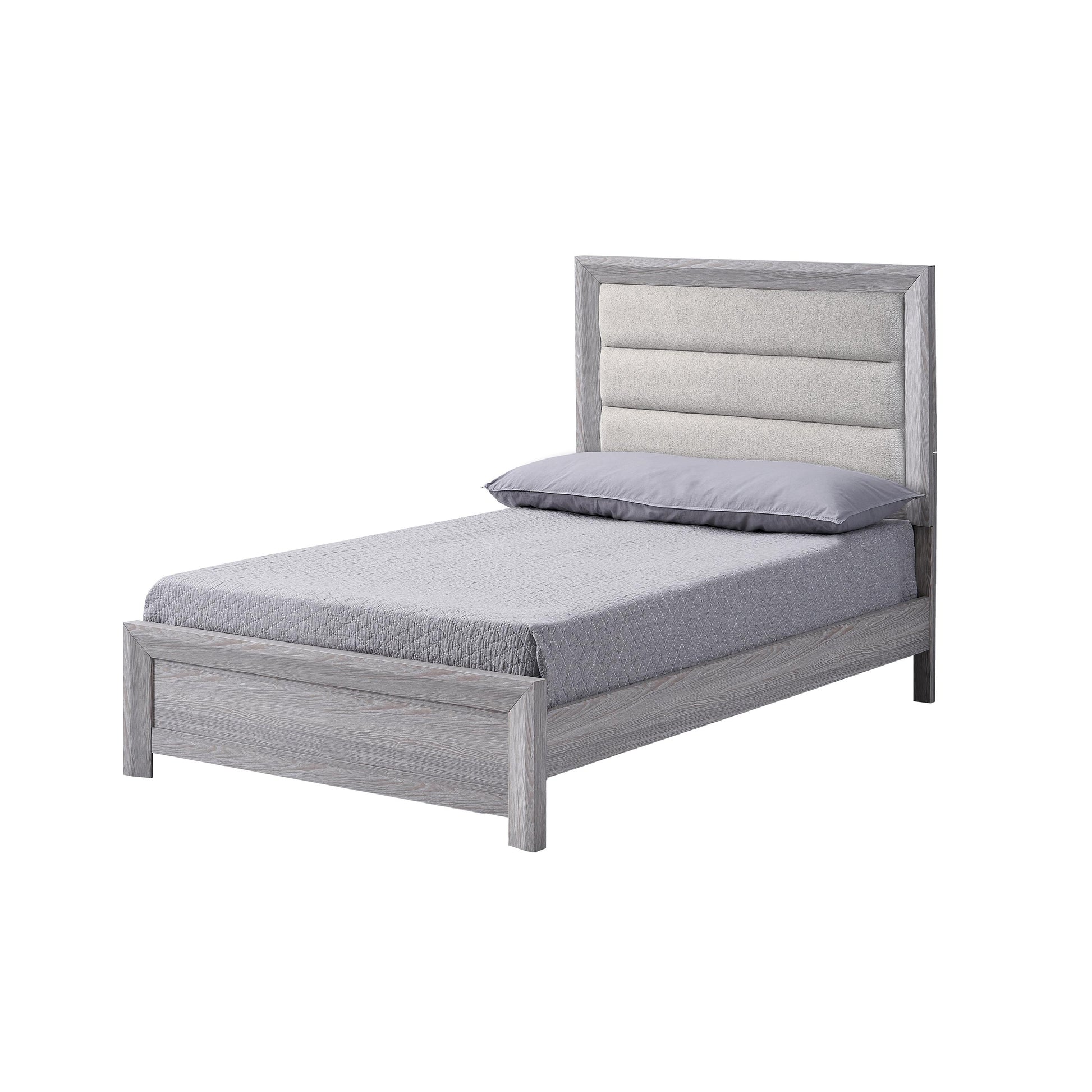  Size_Twin  -- Adelaide B6712-T Twin Upholstered Bed - Driftwood IMAGE 1