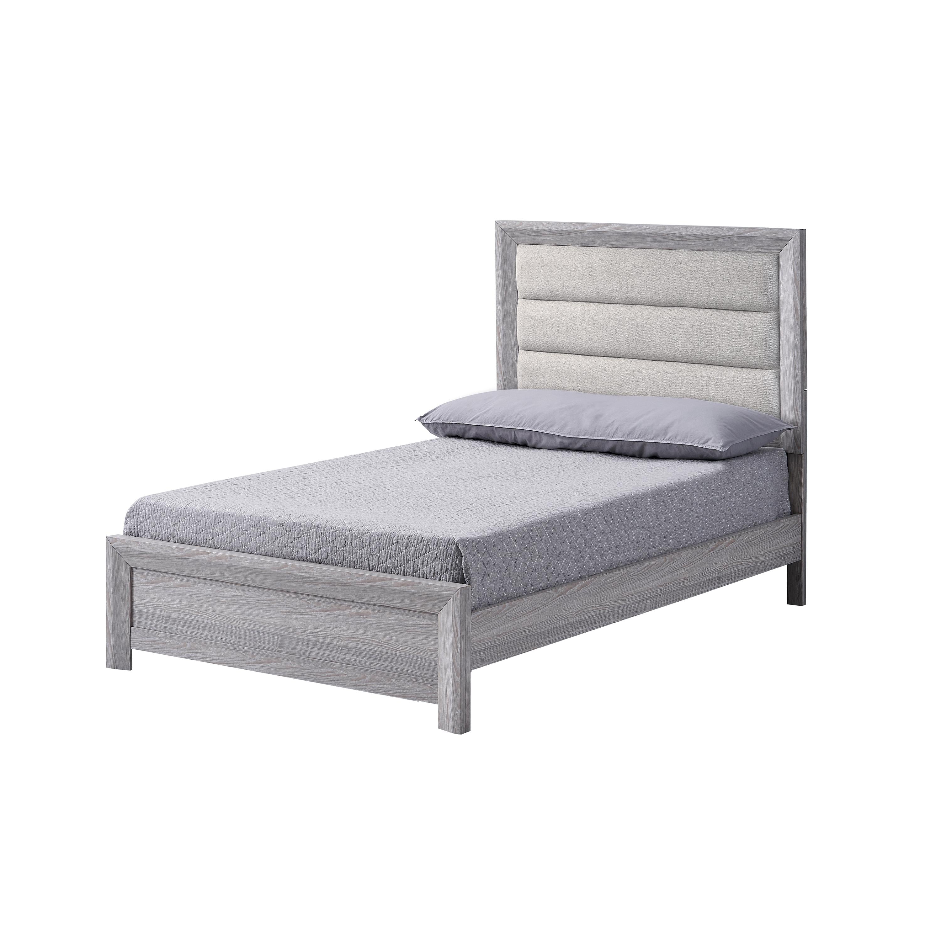  Size_Twin  -- Adelaide B6712-T Twin Upholstered Bed - Driftwood IMAGE 1