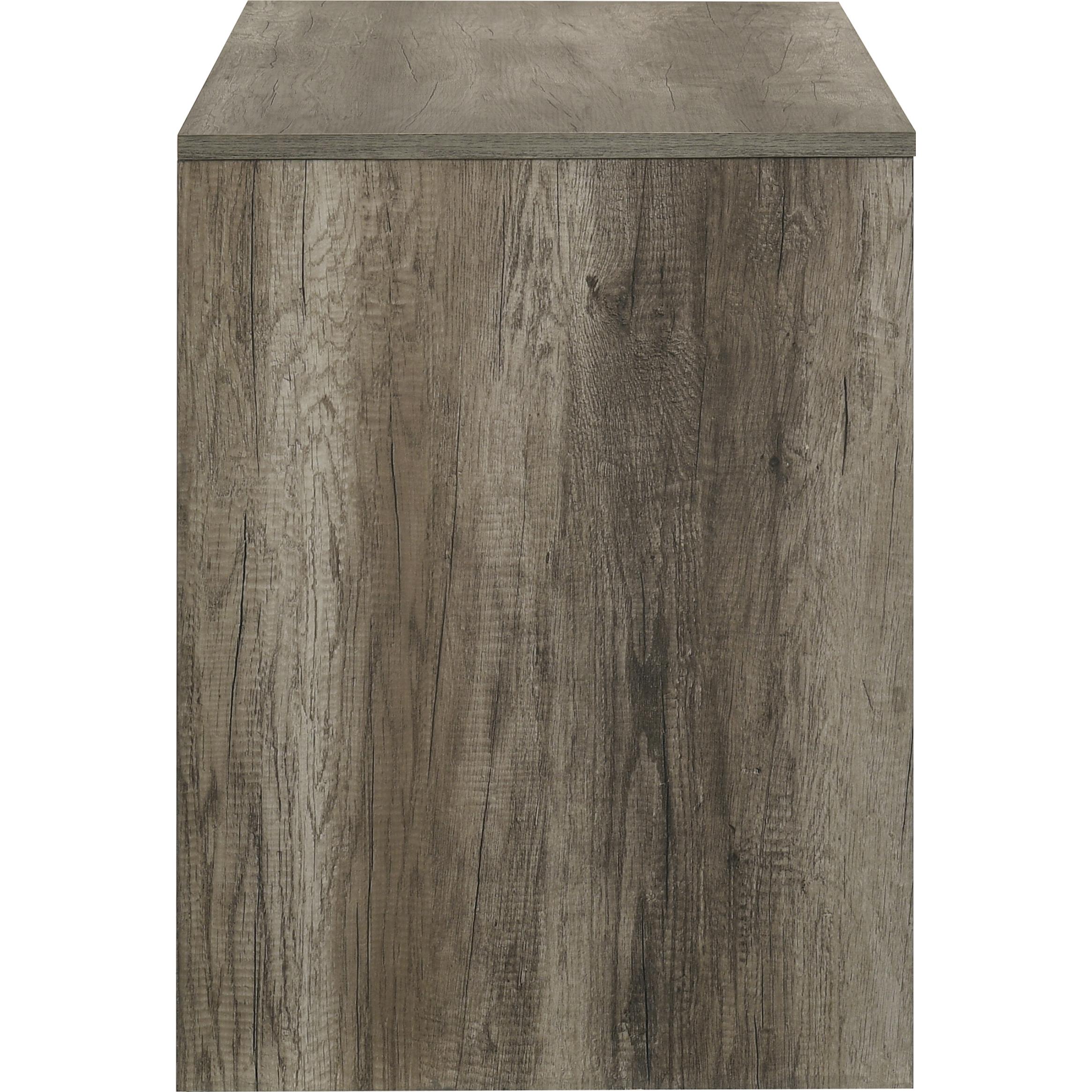 Crown Mark Rangley B6830-DESK Writing Desk - Grey/Brown IMAGE 2