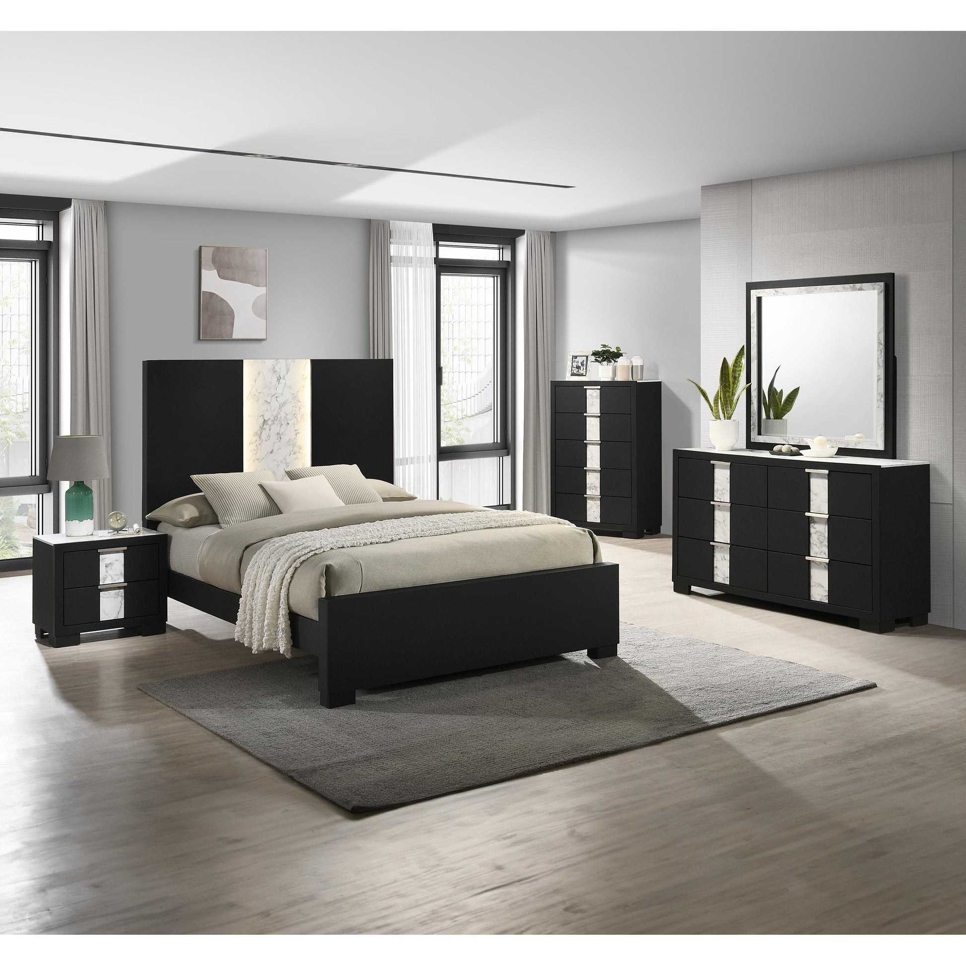  Size_Full  -- Rangley B6835-F Full Bed - Black IMAGE 3
