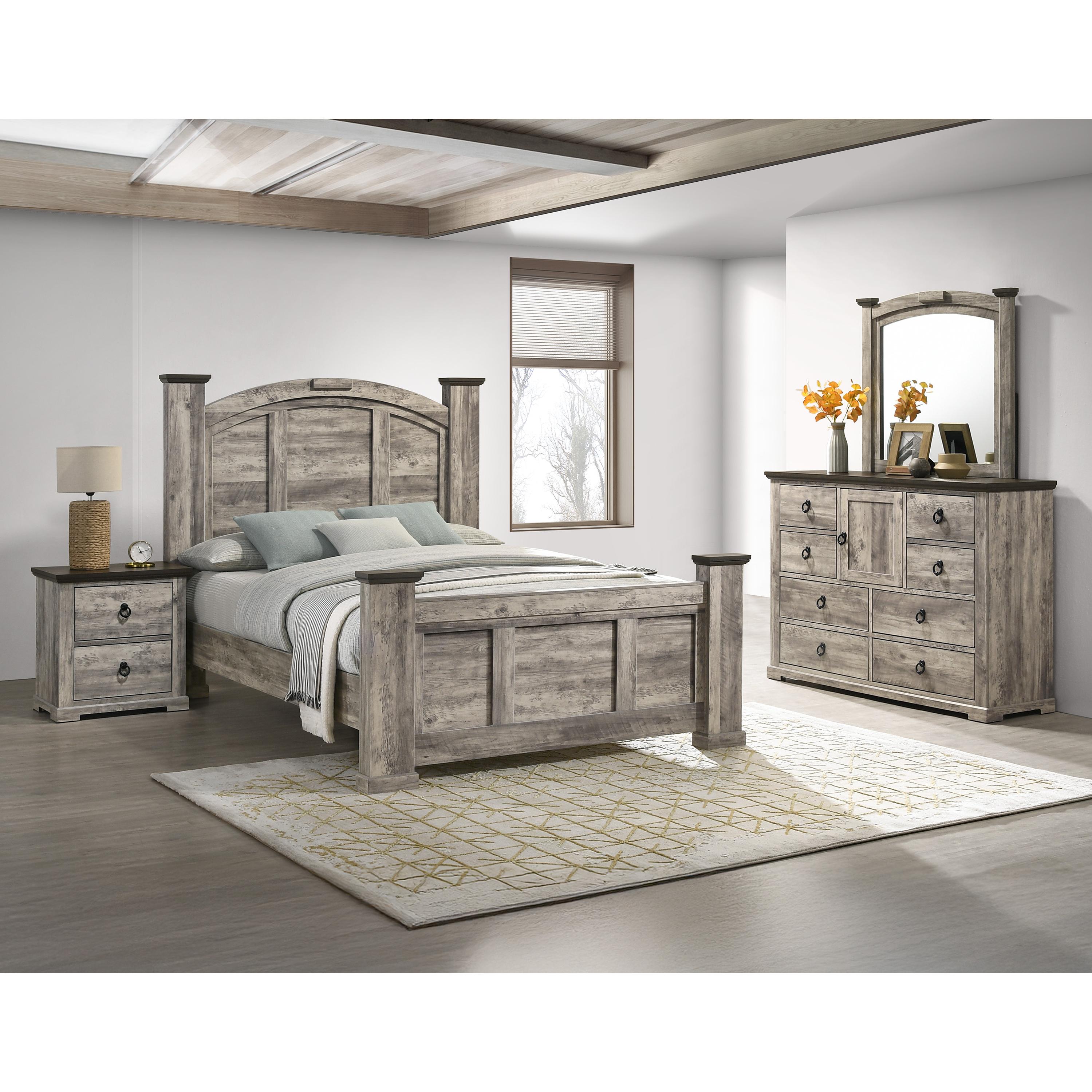  Size_Queen  -- Ella Mae B6840-Q Queen Poster Bed IMAGE 3