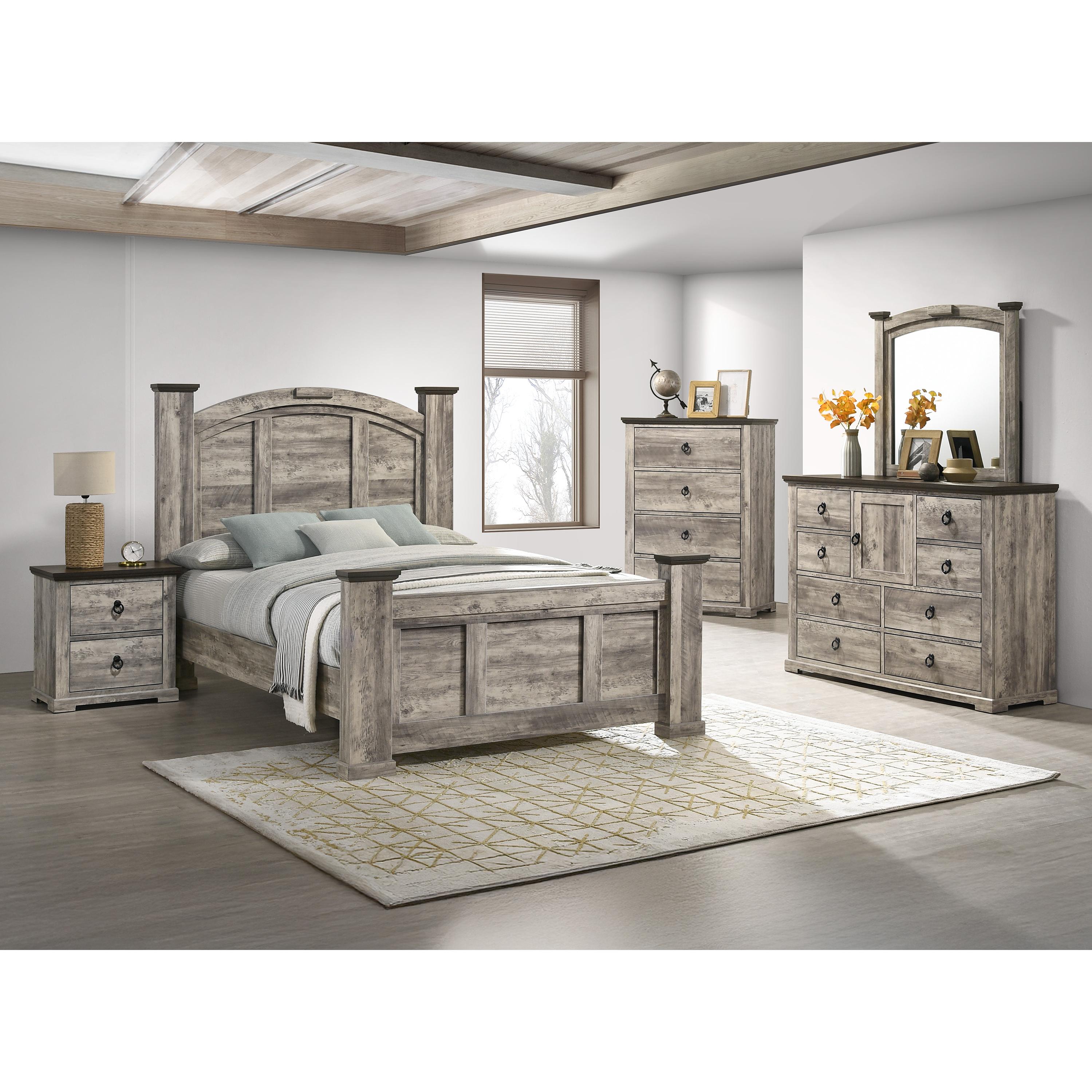 Size_Queen  -- Ella Mae B6840-Q Queen Poster Bed IMAGE 4