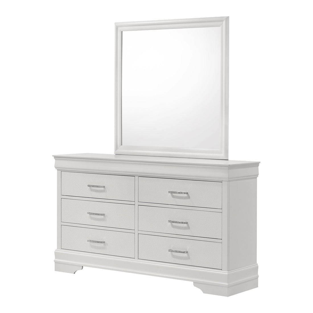  Crown Mark Amalia B6912-11 Dresser Mirror - White IMAGE 1