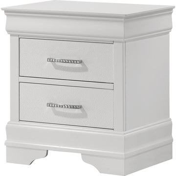  Crown Mark Amalia B6912-2 Nightstand - White IMAGE 1