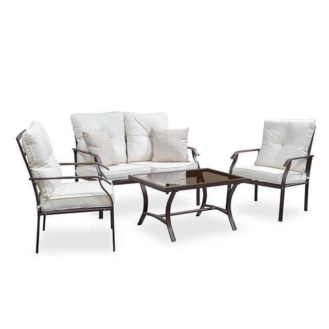  Furniture of America Arezzo LA-L005BG-4PK 5 pc Outdoor Furniture Set IMAGE 1