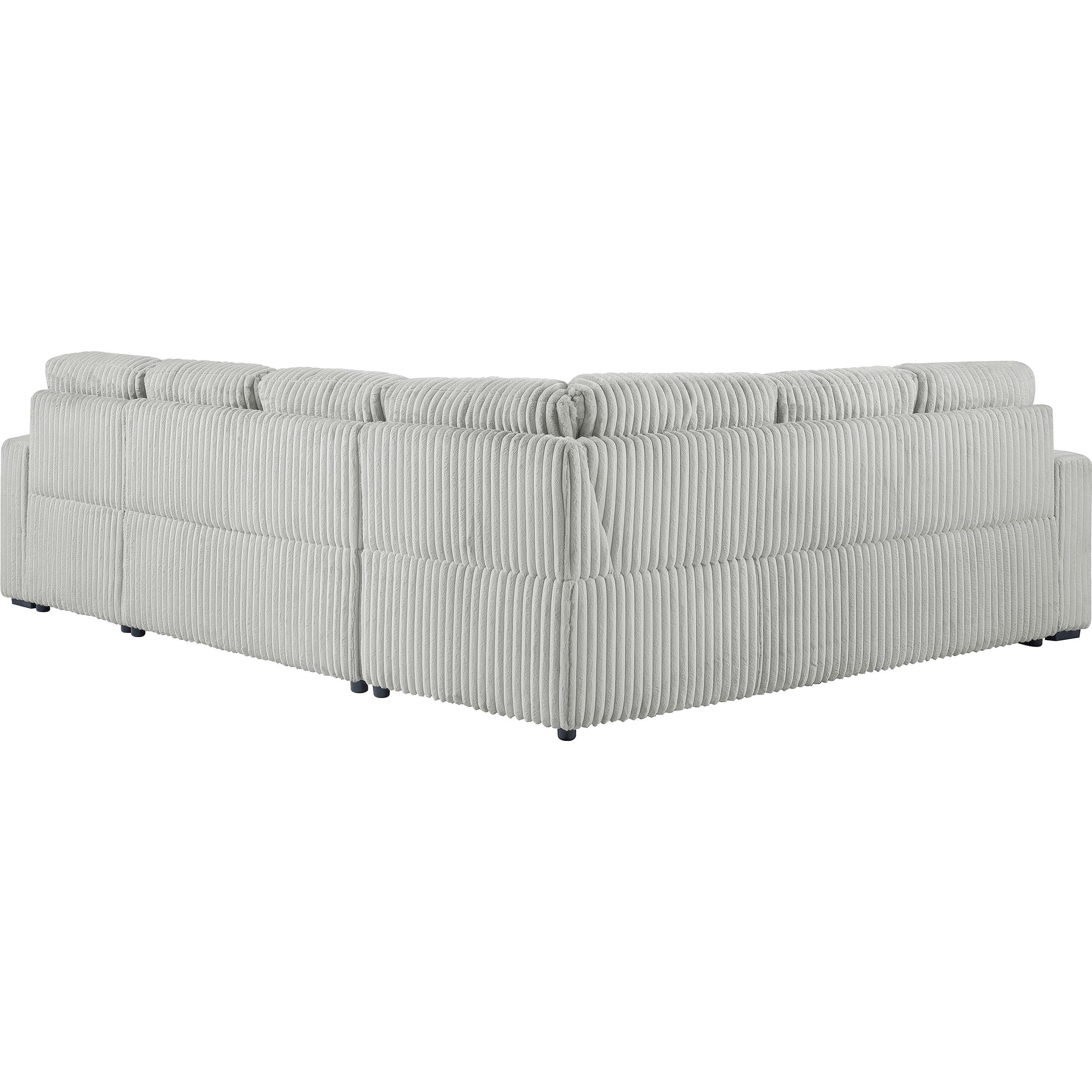  Coaster Furniture Devonshire 501208 Sleeper Sectional Sofa Storage Chaise - Grey IMAGE 11