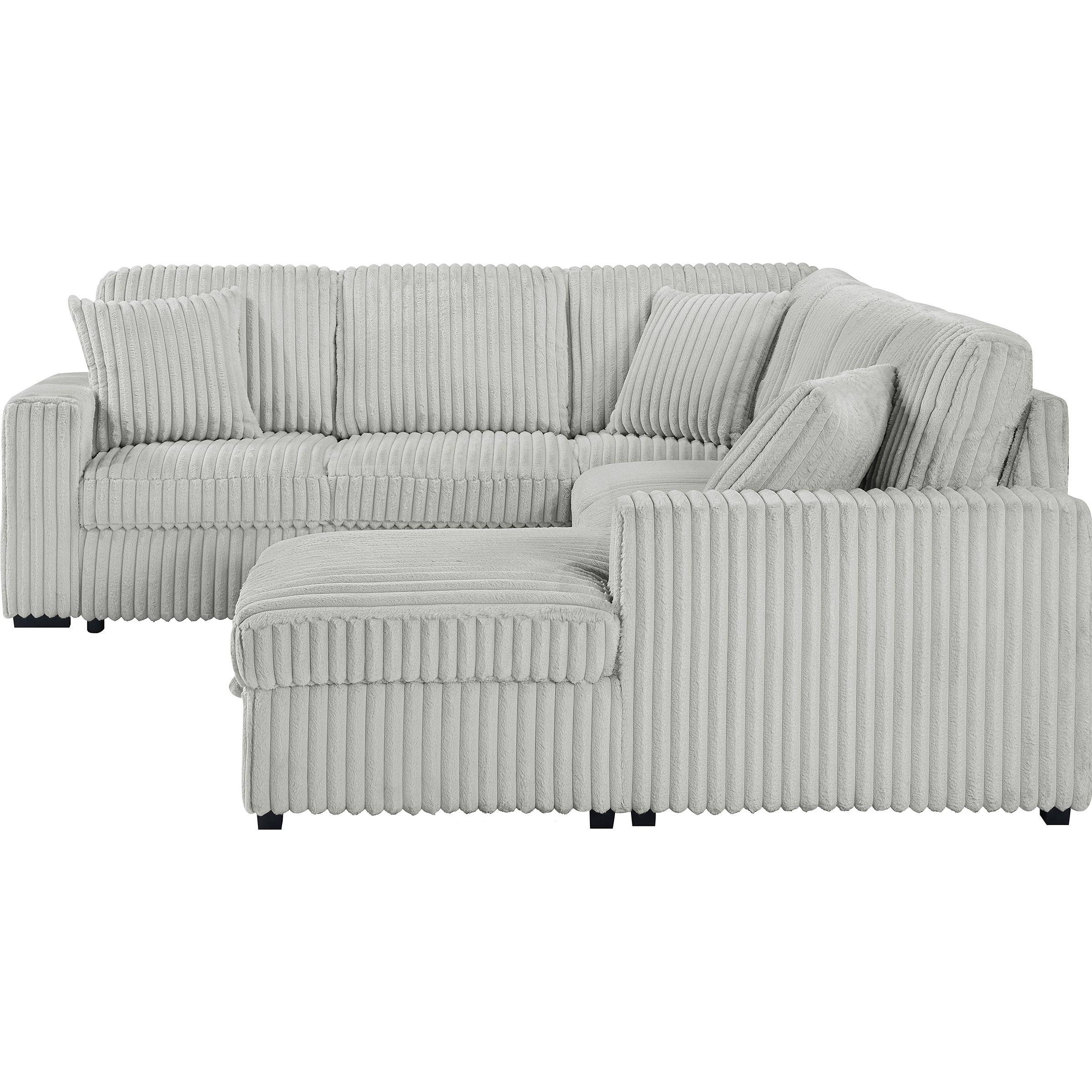  Coaster Furniture Devonshire 501208 Sleeper Sectional Sofa Storage Chaise - Grey IMAGE 8