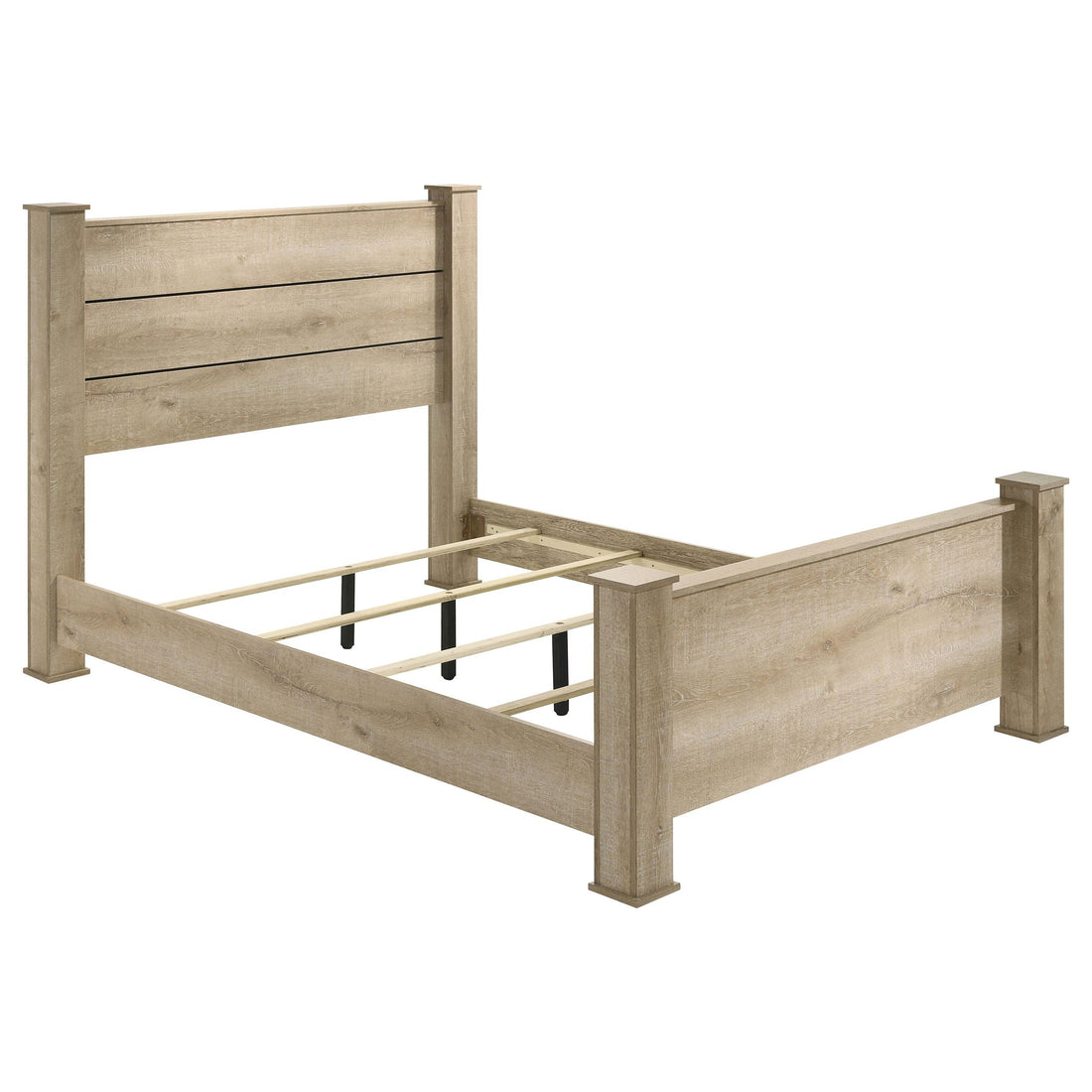  Coaster Furniture Oakglen 225101Q 55-inch Queen Panel Bed - Weathered Oak IMAGE 1