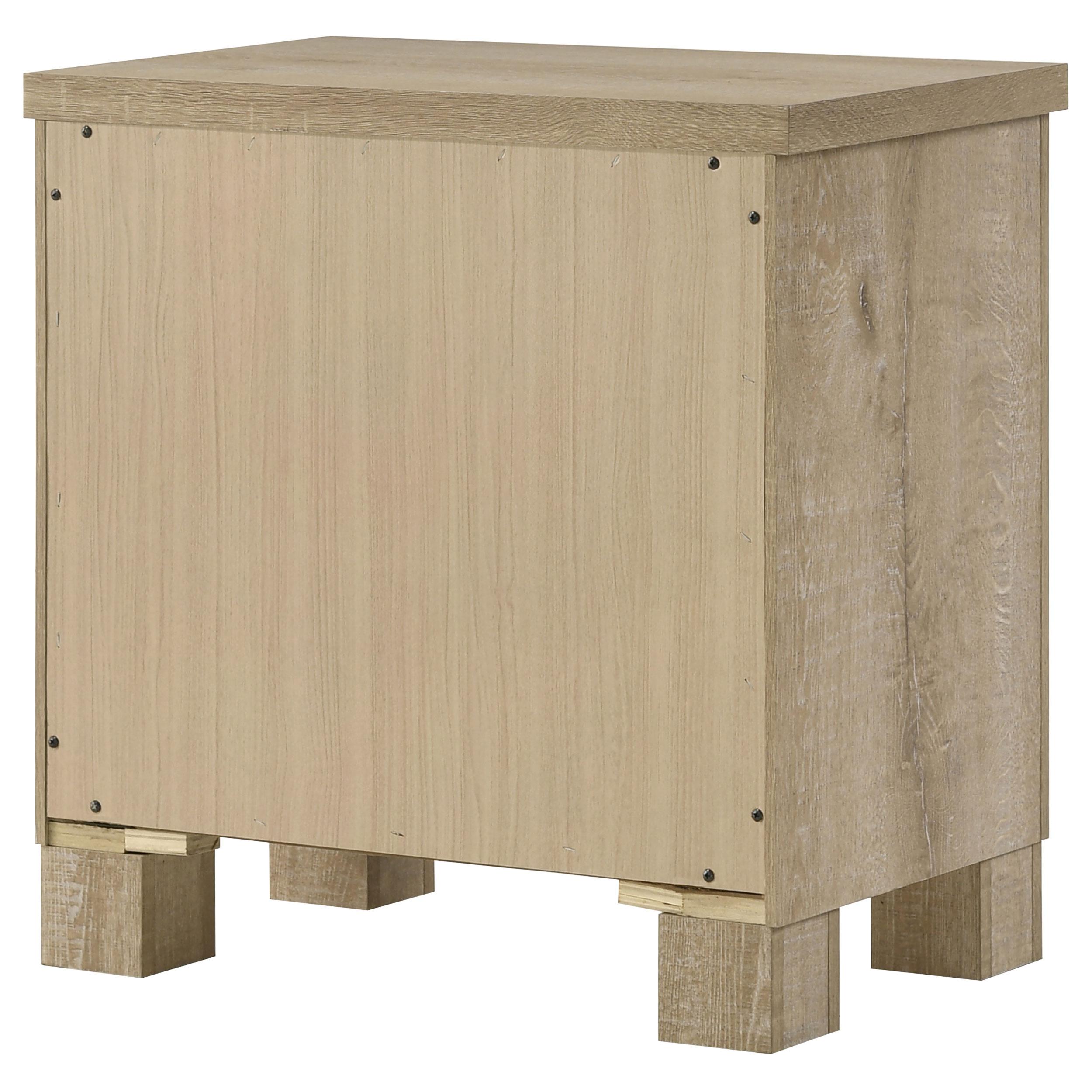  Coaster Furniture Oakglen 225102 2-drawer Nightstand Bedside Table - Weathered Oak IMAGE 8