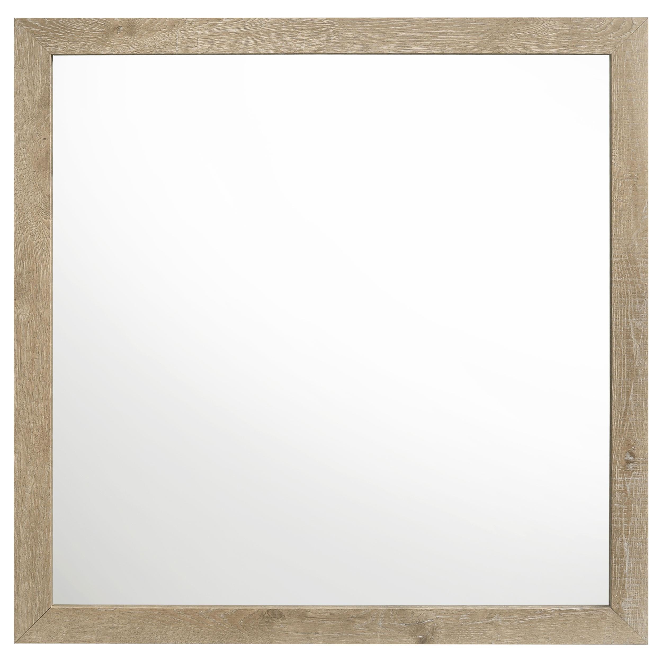  Coaster Furniture Oakglen 225104 Dresser Mirror - Weathered Oak IMAGE 3