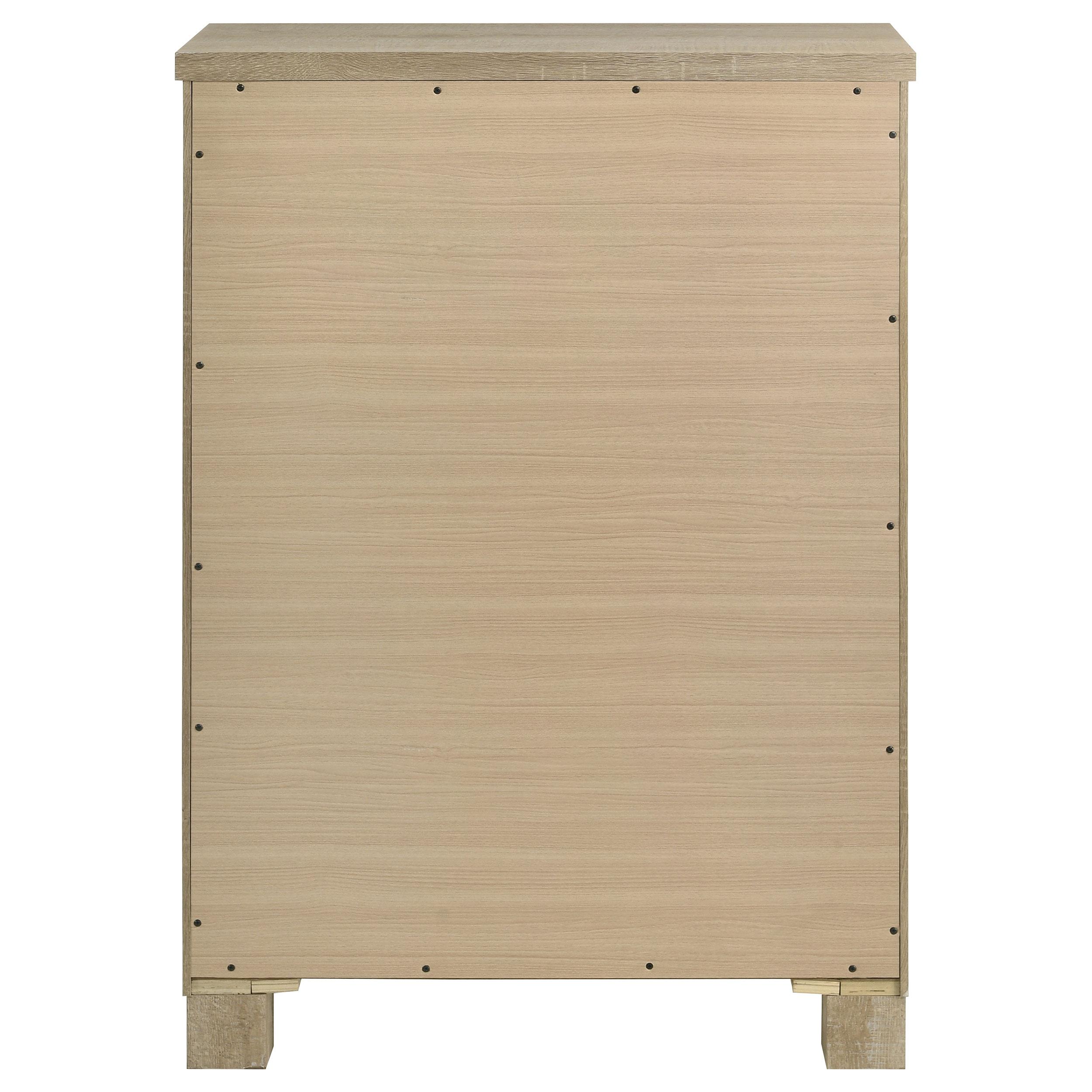  Coaster Furniture Oakglen 225105 5-drawer Chest - Weathered Oak IMAGE 7