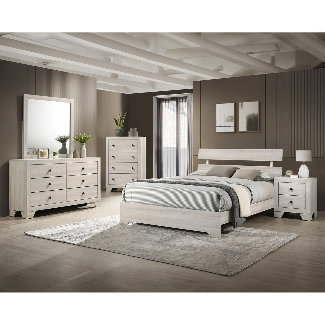  Crown Mark Atticus B6982-2 Nightstand - White IMAGE 1