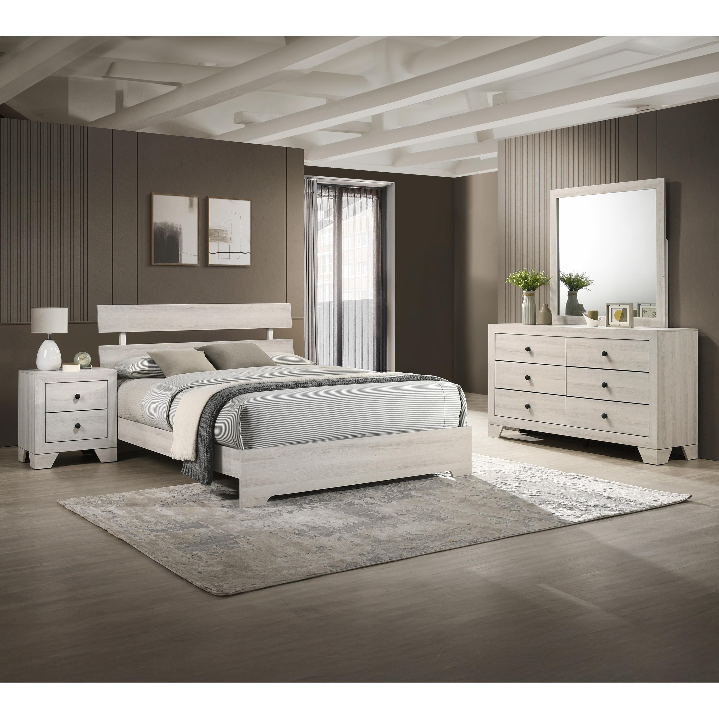  Size_Queen  -- Atticus B6982-Q-BED Queen Bed - White IMAGE 4