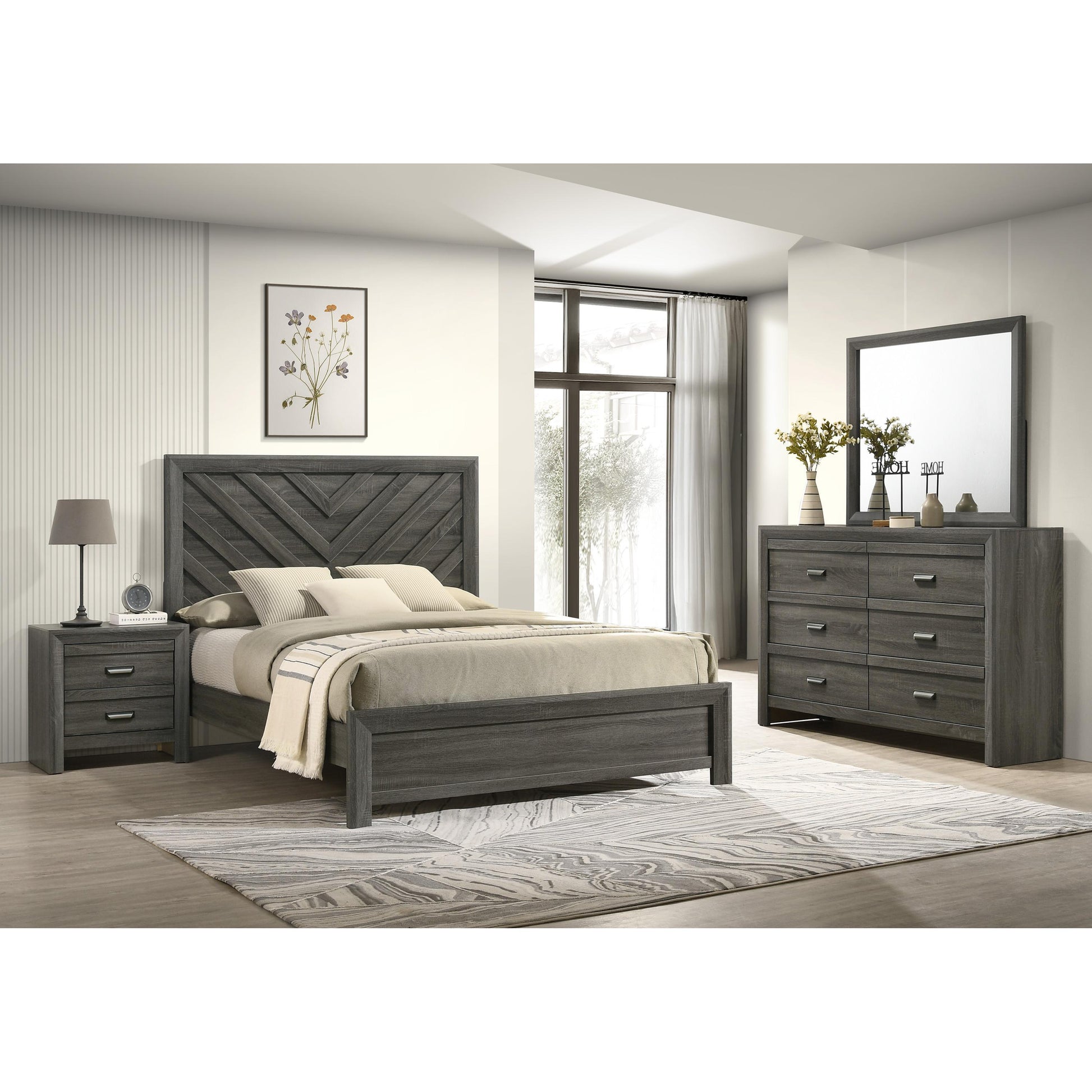  Size_Twin  -- Valor B9335-T Twin Bed - Grey IMAGE 4