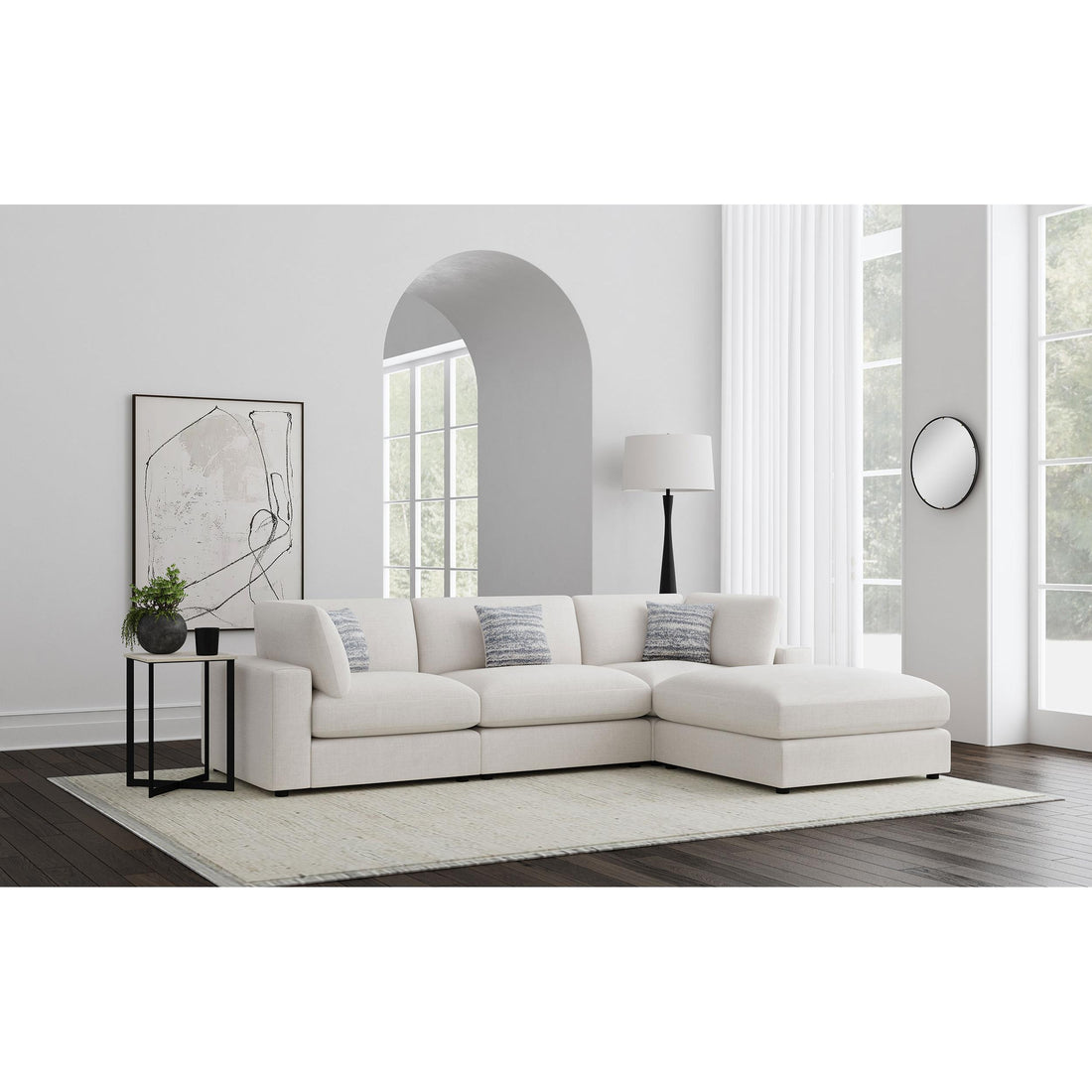  Coaster Furniture Serene 551321-SETB 4 pc Upholstered Modular Sectional - Beige IMAGE 1