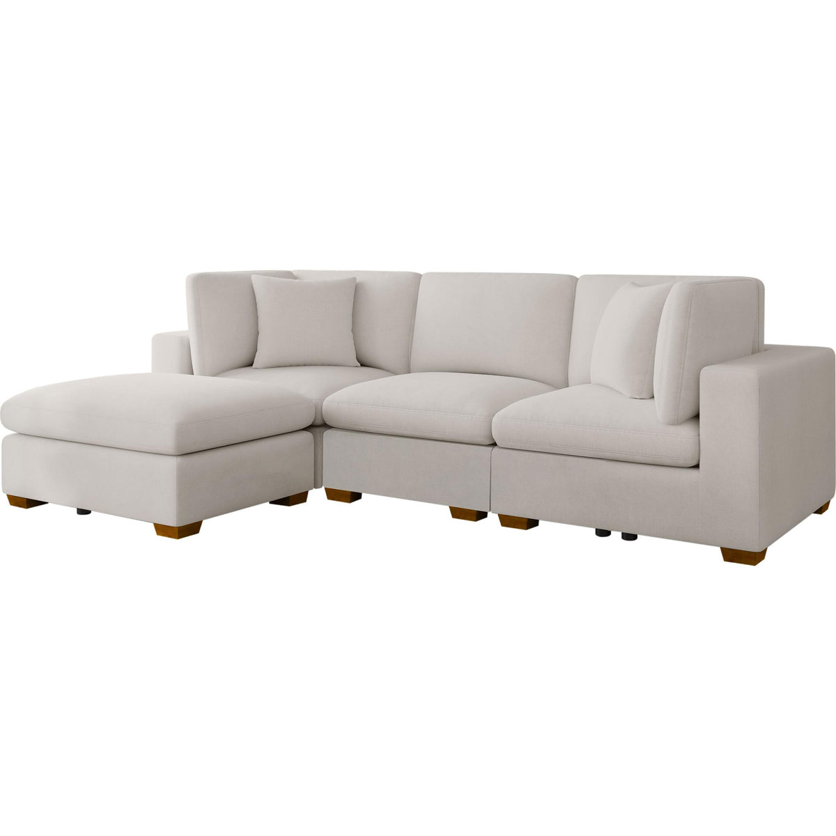  Coaster Furniture Lakeview 551461-SETB 5 pc Upholstered Modular Sectional Sofa - Ivory IMAGE 1