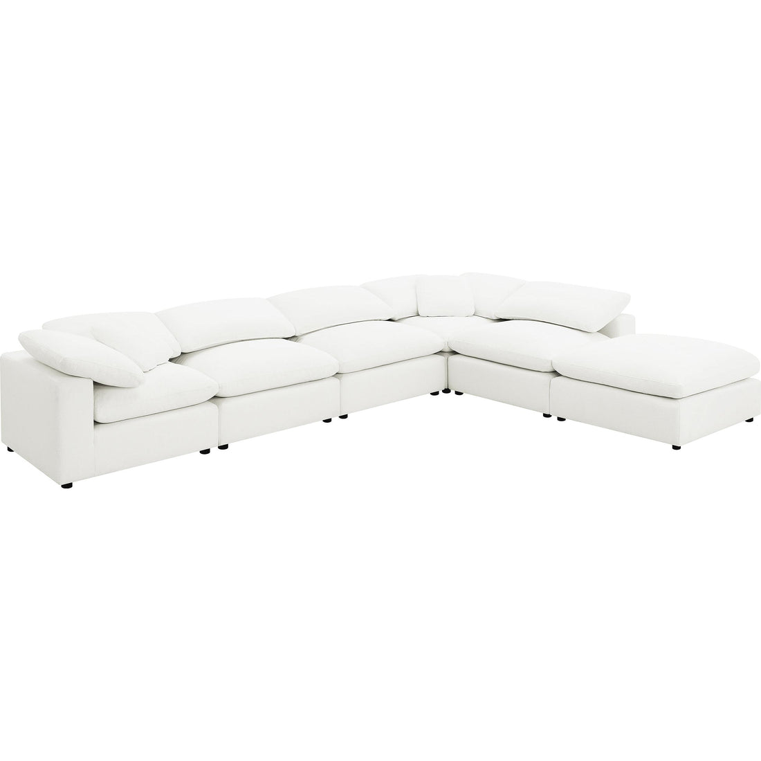  Coaster Furniture Raleigh 551751-SET 6 pc Boucle Upholstered Modular Sectional - Ivory IMAGE 1