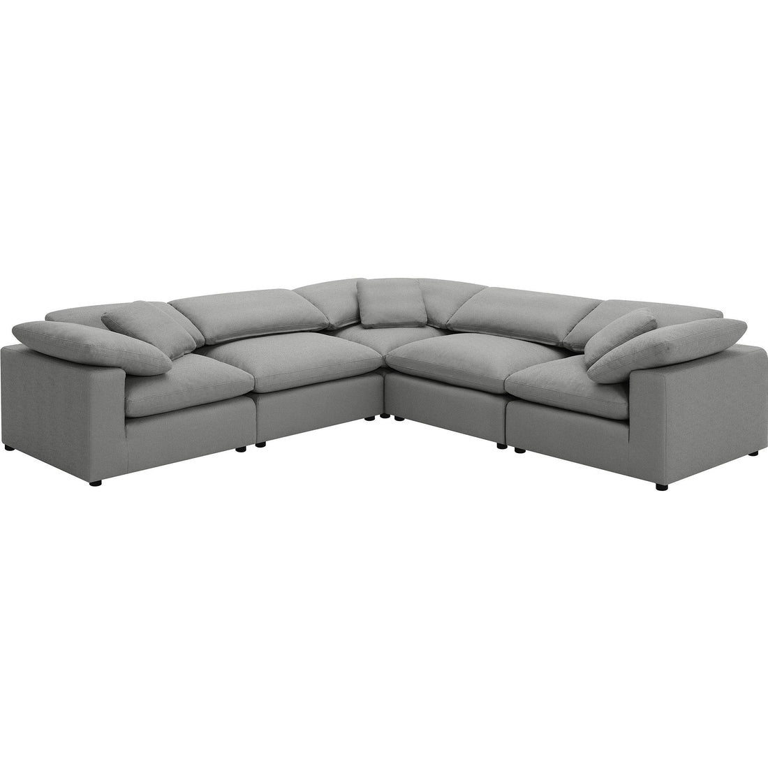  Coaster Furniture Raleigh 551754-SETB 5 pc Boucle Upholstered Modular Sectional - Grey IMAGE 1