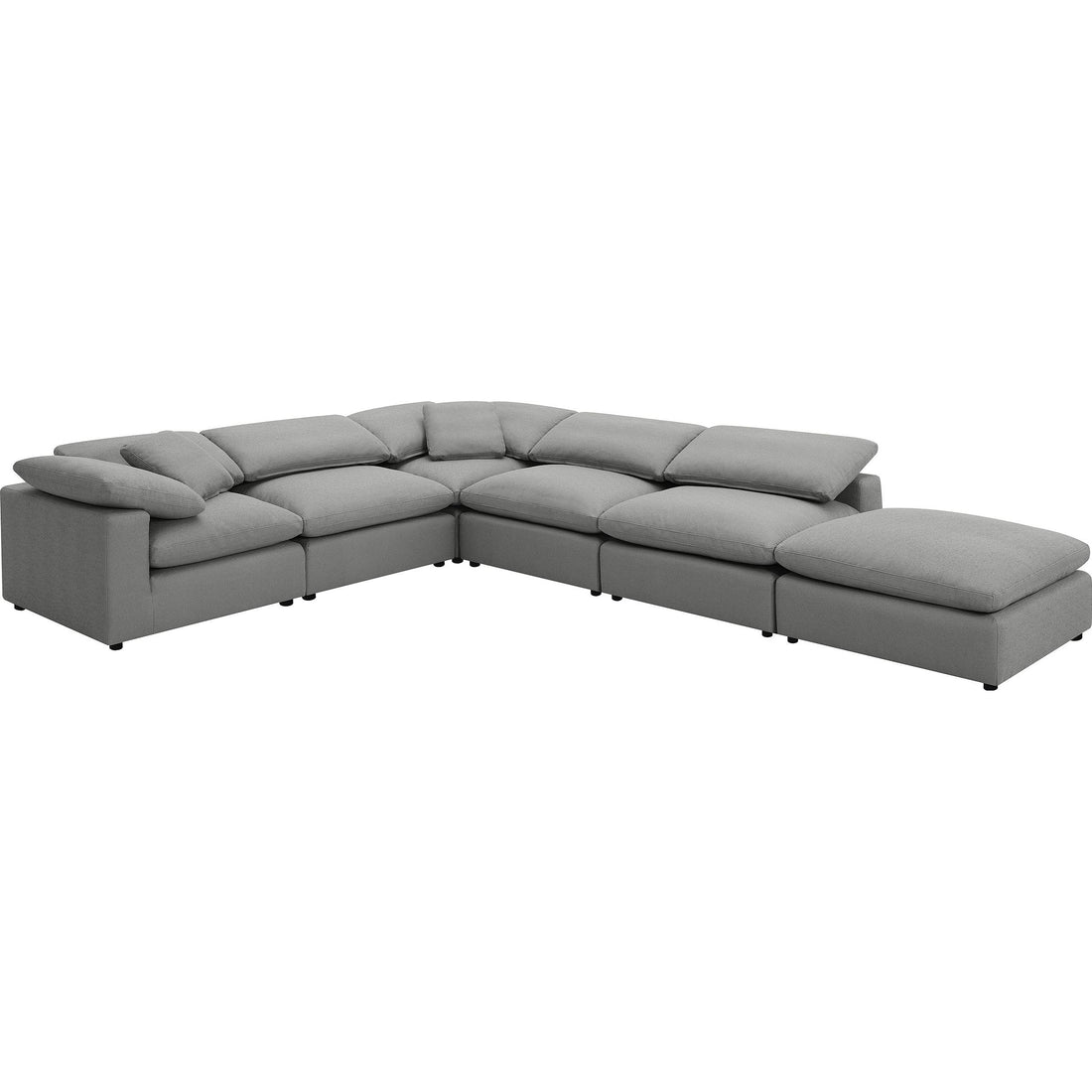  Coaster Furniture Raleigh 551754-SET 6 pc Boucle Upholstered Modular Sectional - Grey IMAGE 1