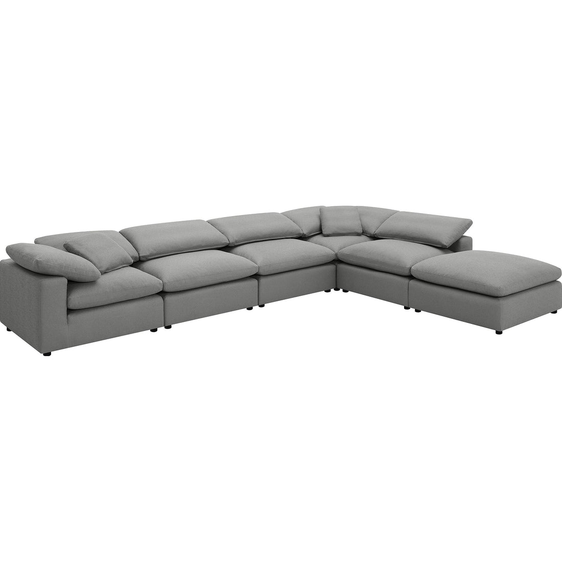  Coaster Furniture Raleigh 551754-SET 6 pc Boucle Upholstered Modular Sectional - Grey IMAGE 1