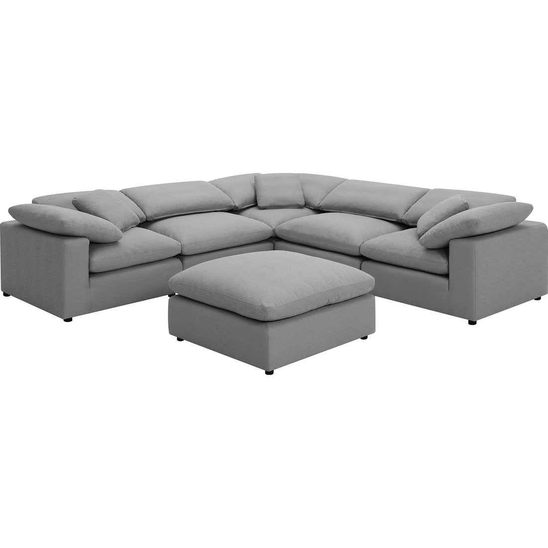 Coaster Furniture Raleigh 551754-SETA 6 pc Boucle Upholstered Modular Sectional - Grey IMAGE 1