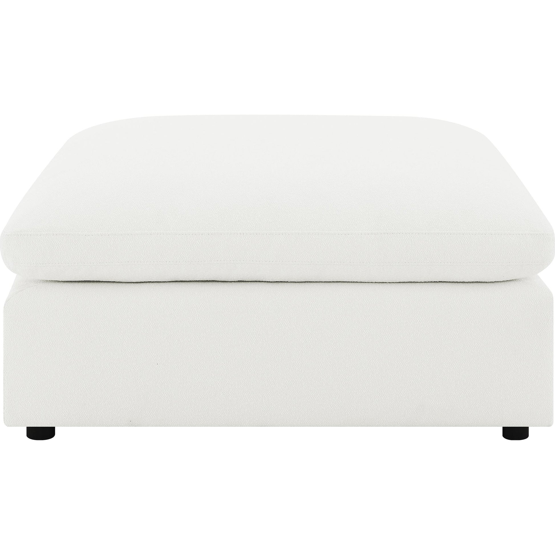  Coaster Furniture Raleigh 551753 Boucle Upholstered Ottoman - Ivory IMAGE 3