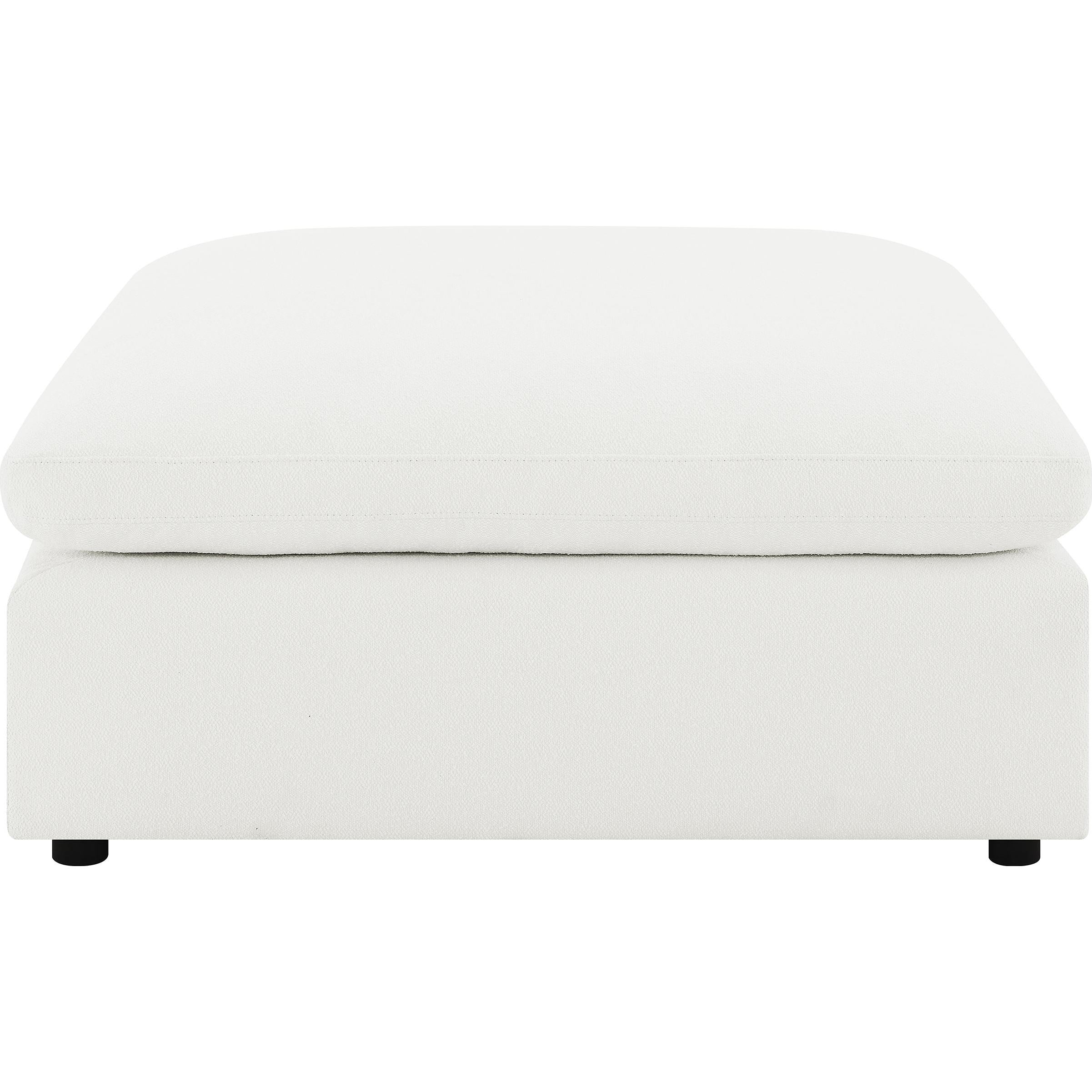  Coaster Furniture Raleigh 551753 Boucle Upholstered Ottoman - Ivory IMAGE 3