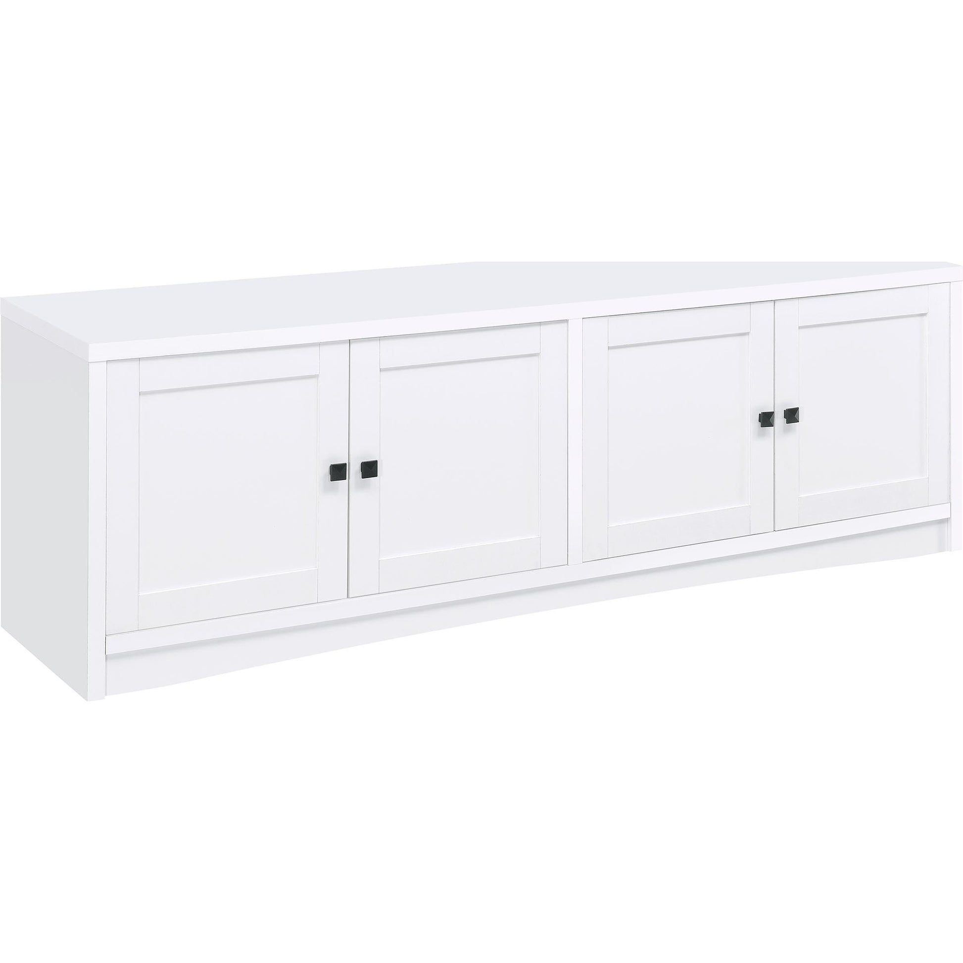  Coaster Furniture Laughlin 724113-SET 3-piece Entertainment Center TV Stand - White IMAGE 4