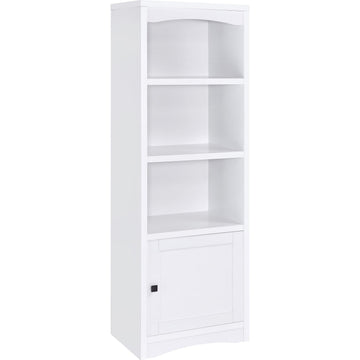  Coaster Furniture Laughlin 724114 3-shelf Engineered Wood Media Tower - White IMAGE 1