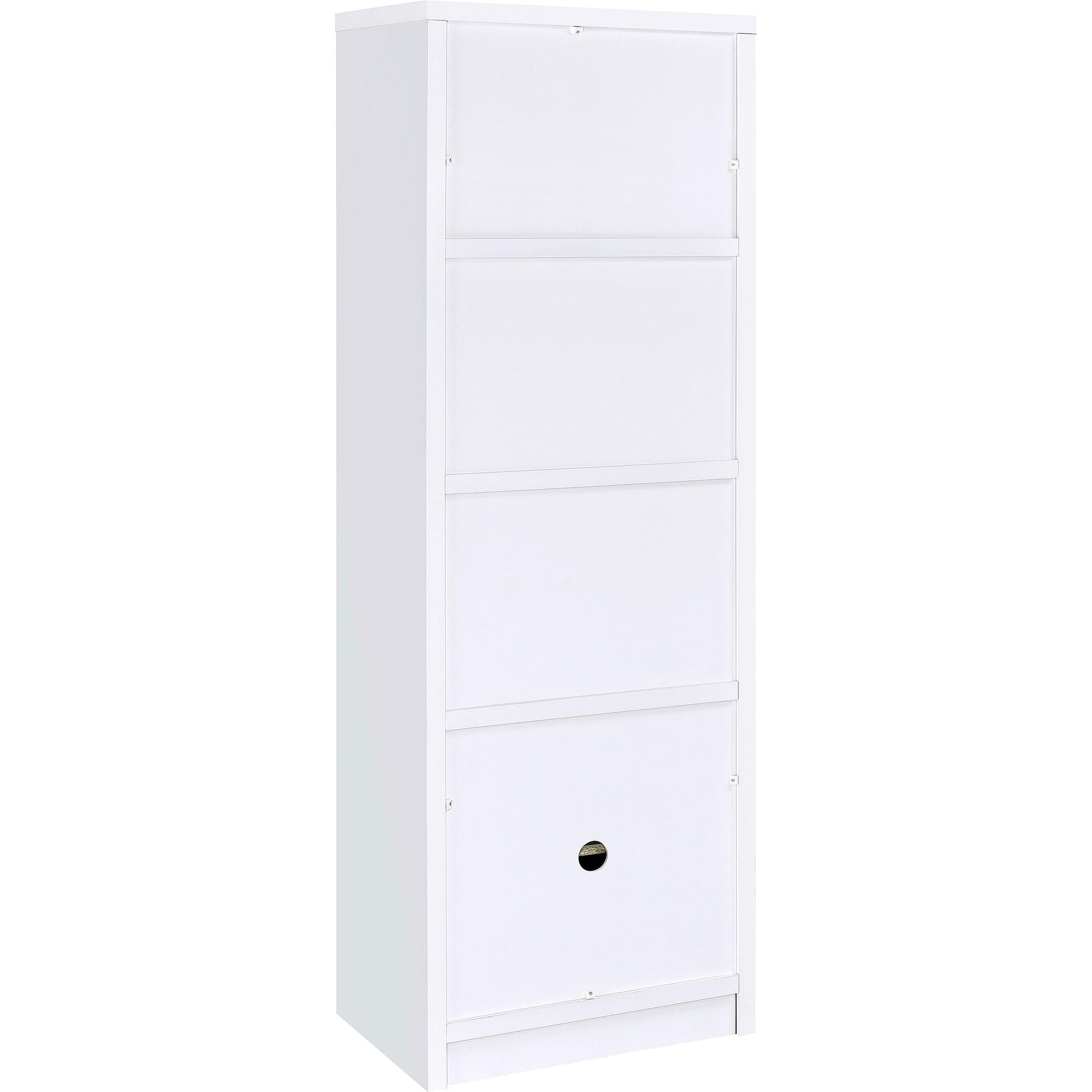 Coaster Furniture Laughlin 724114 3-shelf Engineered Wood Media Tower - White IMAGE 7