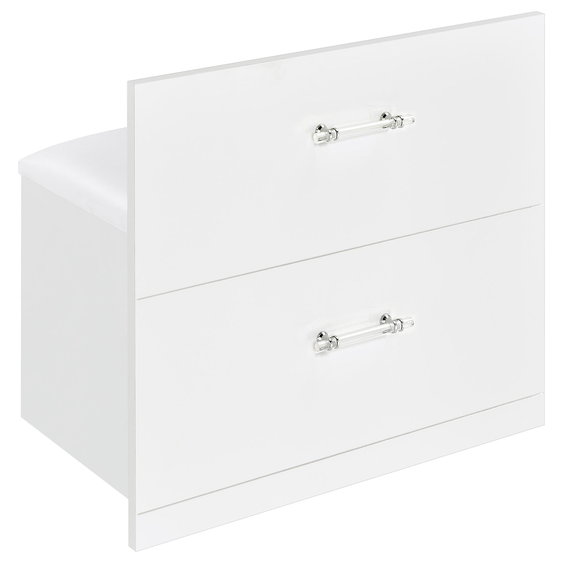  Coaster Furniture Flora 930218 2-drawer Vanity Set with LED Mirror - White High Gloss IMAGE 16