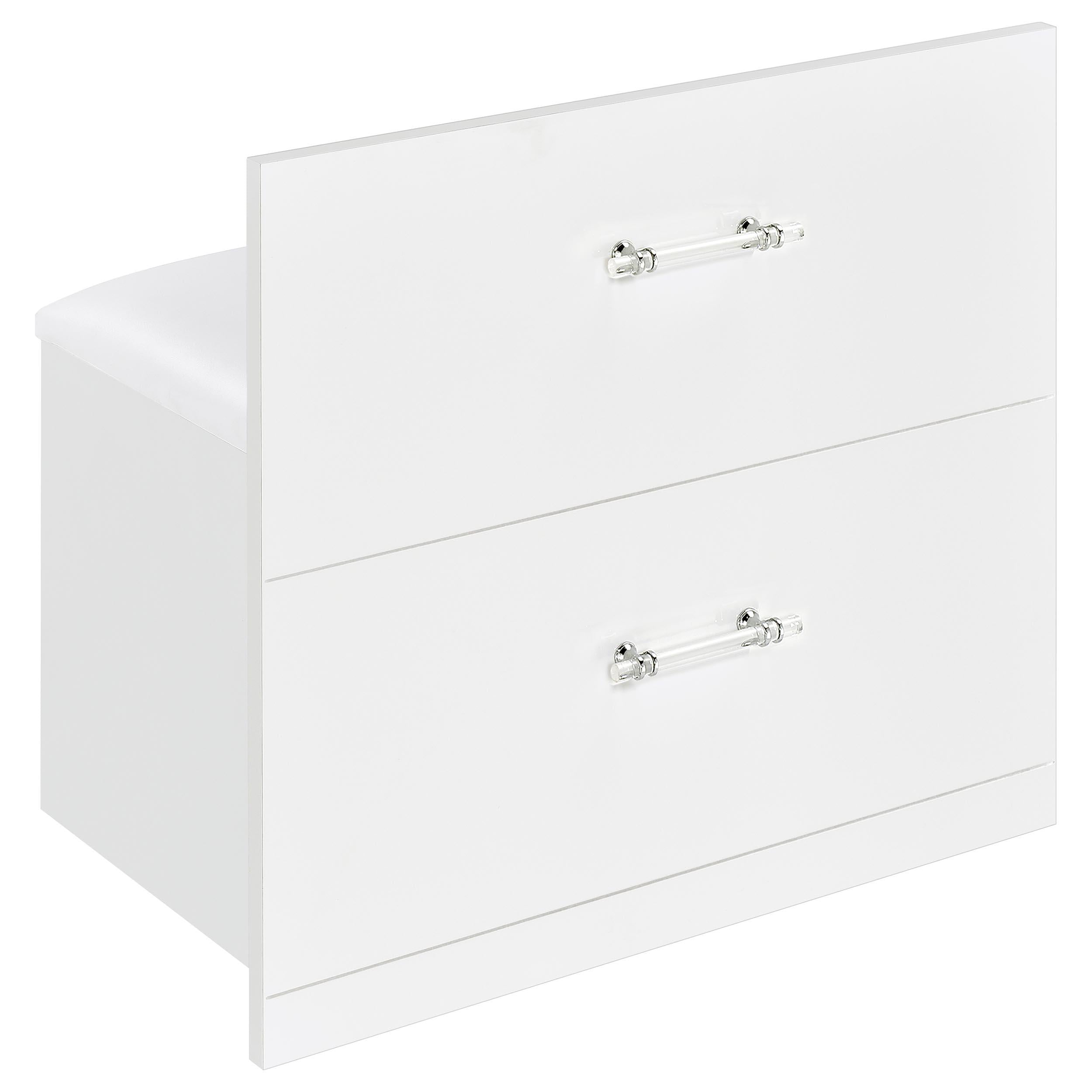  Coaster Furniture Flora 930218 2-drawer Vanity Set with LED Mirror - White High Gloss IMAGE 16