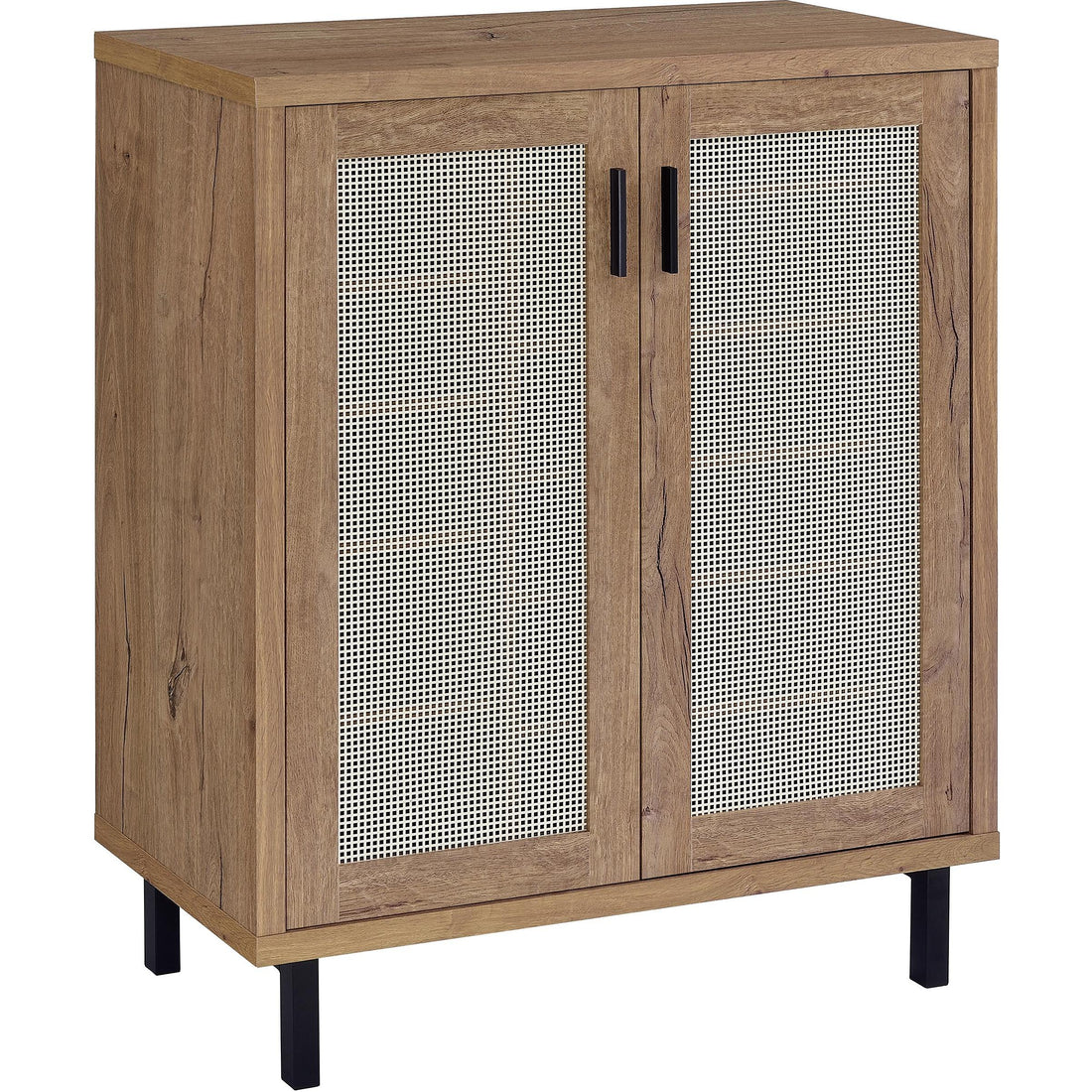  Coaster Furniture Teller 950421 2-door Shoe Storage Cabinet - Natural Oak IMAGE 1