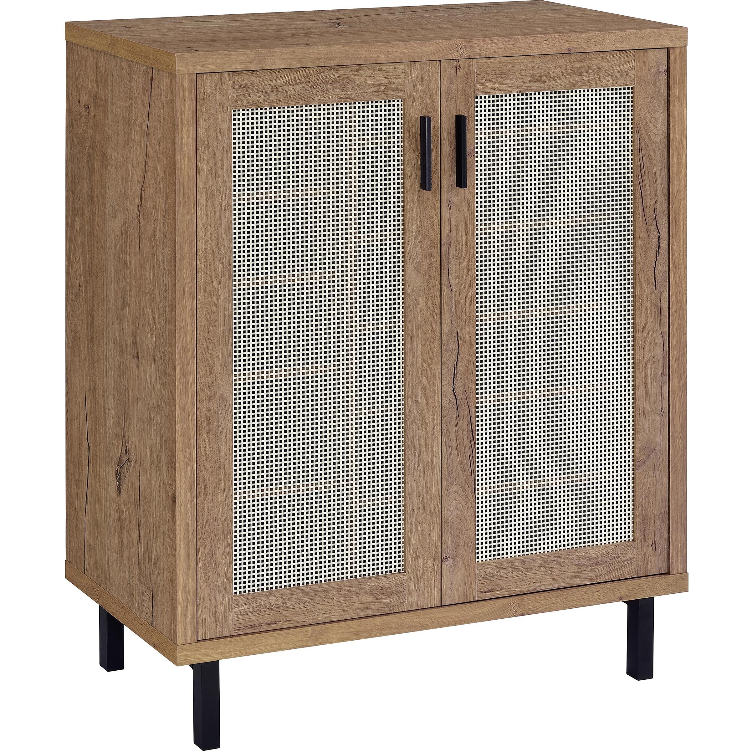  Coaster Furniture Teller 950421 2-door Shoe Storage Cabinet - Natural Oak IMAGE 1