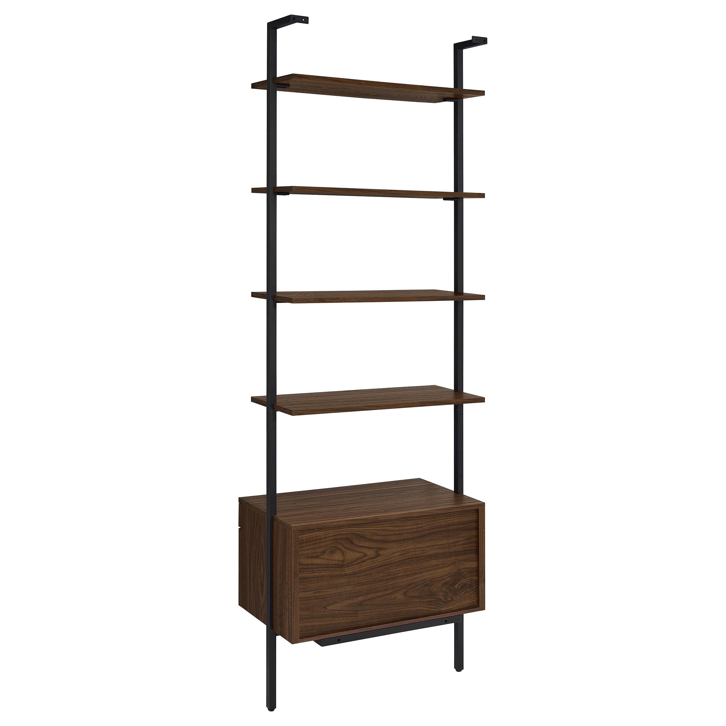  Coaster Furniture Owens 980074-S3 3-piece 96-inch Wall Mounted Bookshelf Set - Walnut IMAGE 8