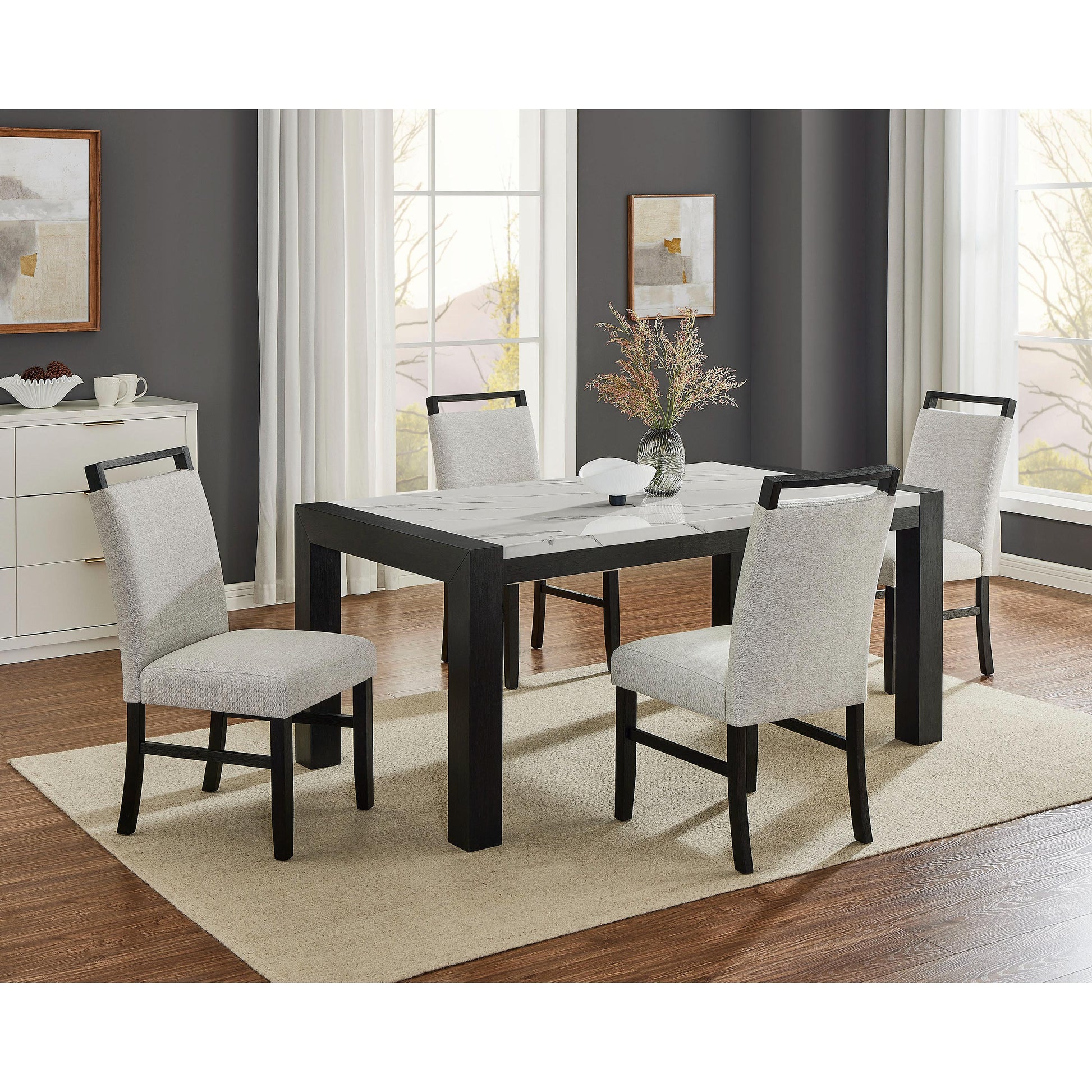  Crown Mark Jules 1322T-3866 Faux Marble Dining Table IMAGE 3