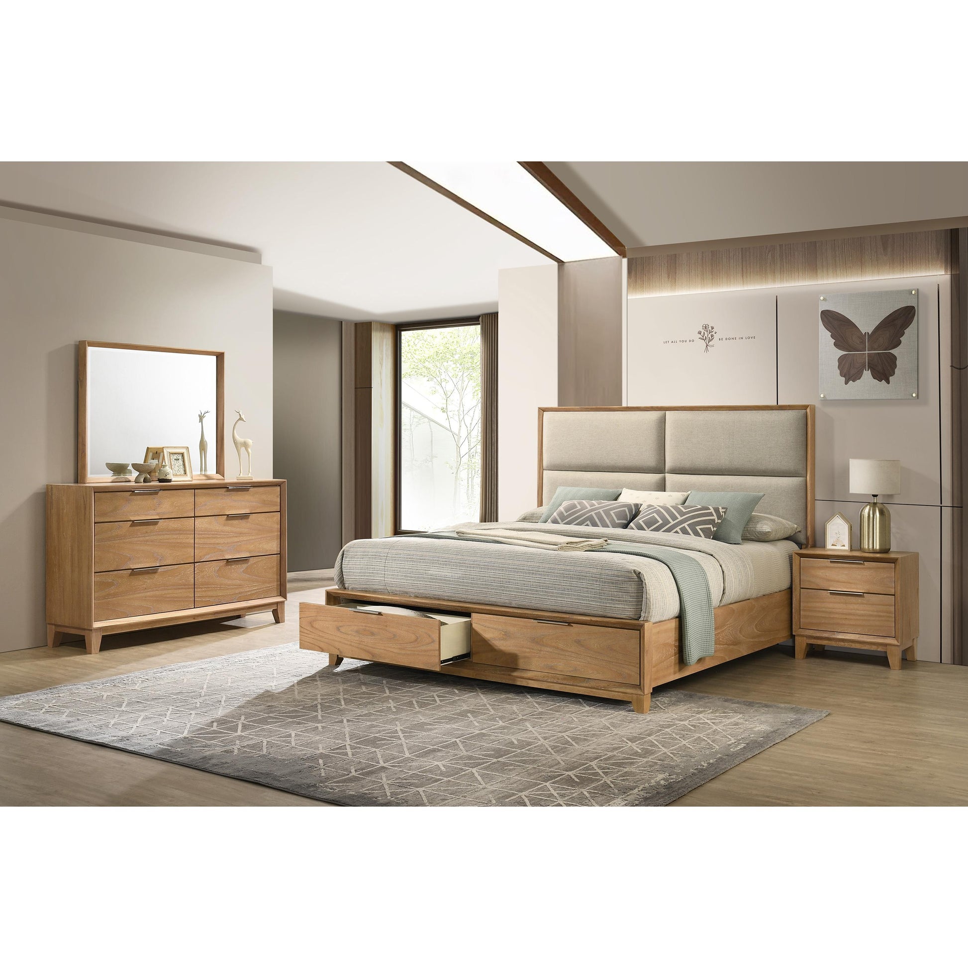  Size_Queen  -- Florian B6572-Q Queen Platform Bed with Storage IMAGE 5
