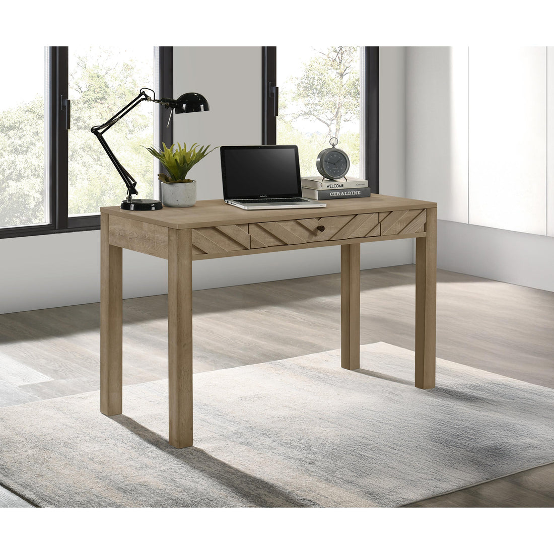  Crown Mark Valor B9332-DESK Writing Desk - Light Brown IMAGE 1