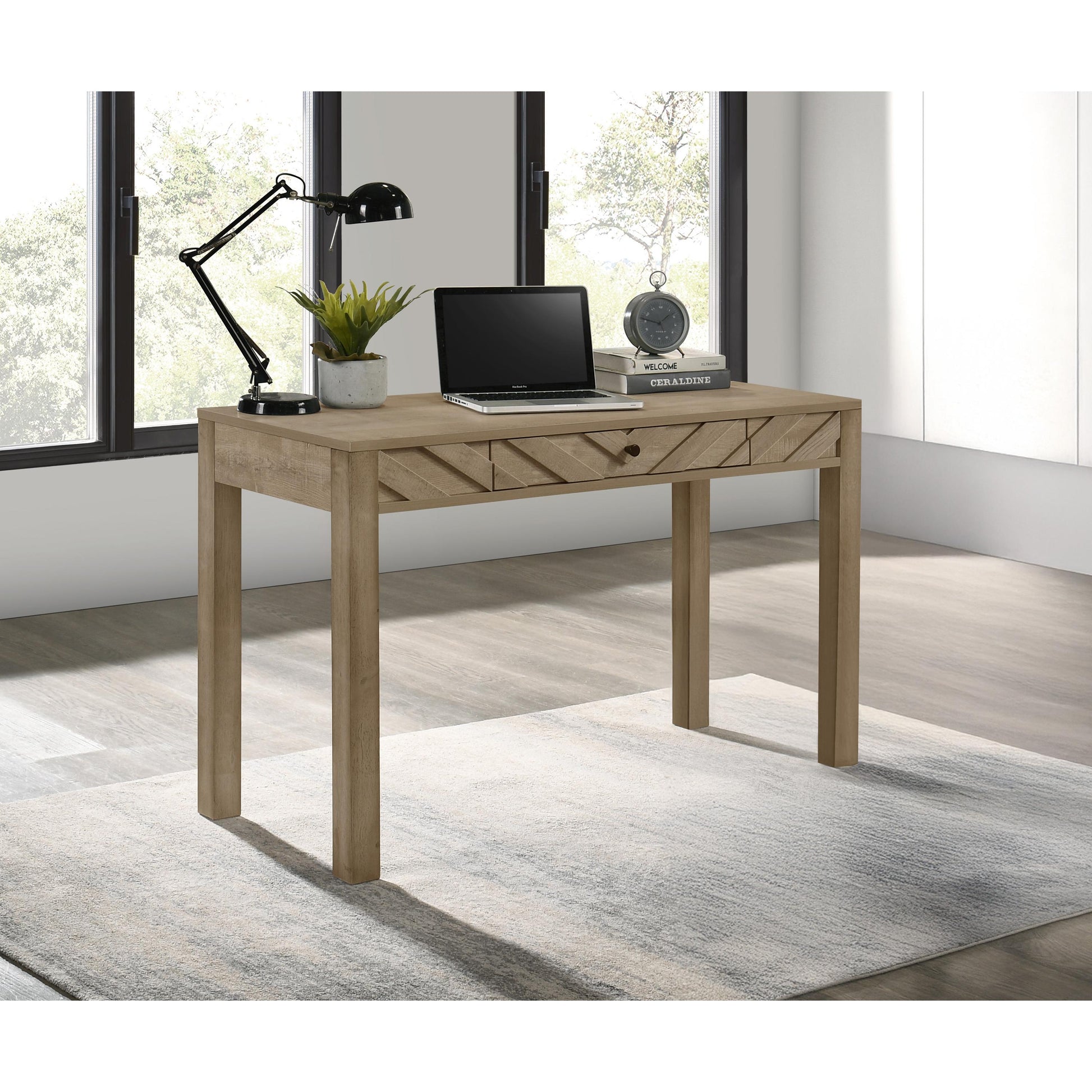  Crown Mark Valor B9332-DESK Writing Desk - Light Brown IMAGE 1
