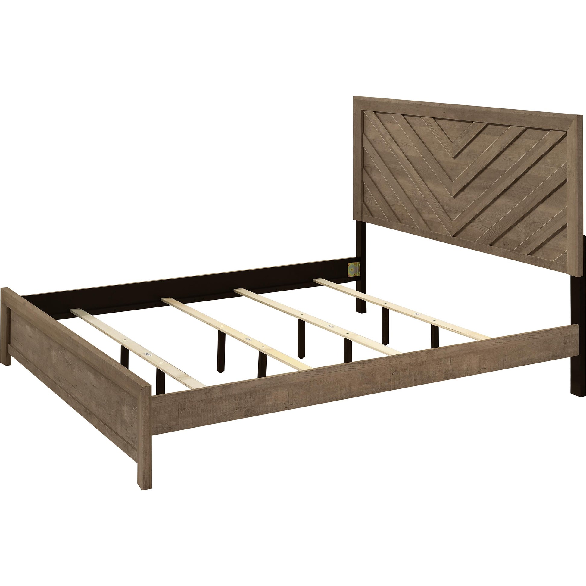  Size_King  -- Valor B9332-K King Bed - Light Brown IMAGE 2