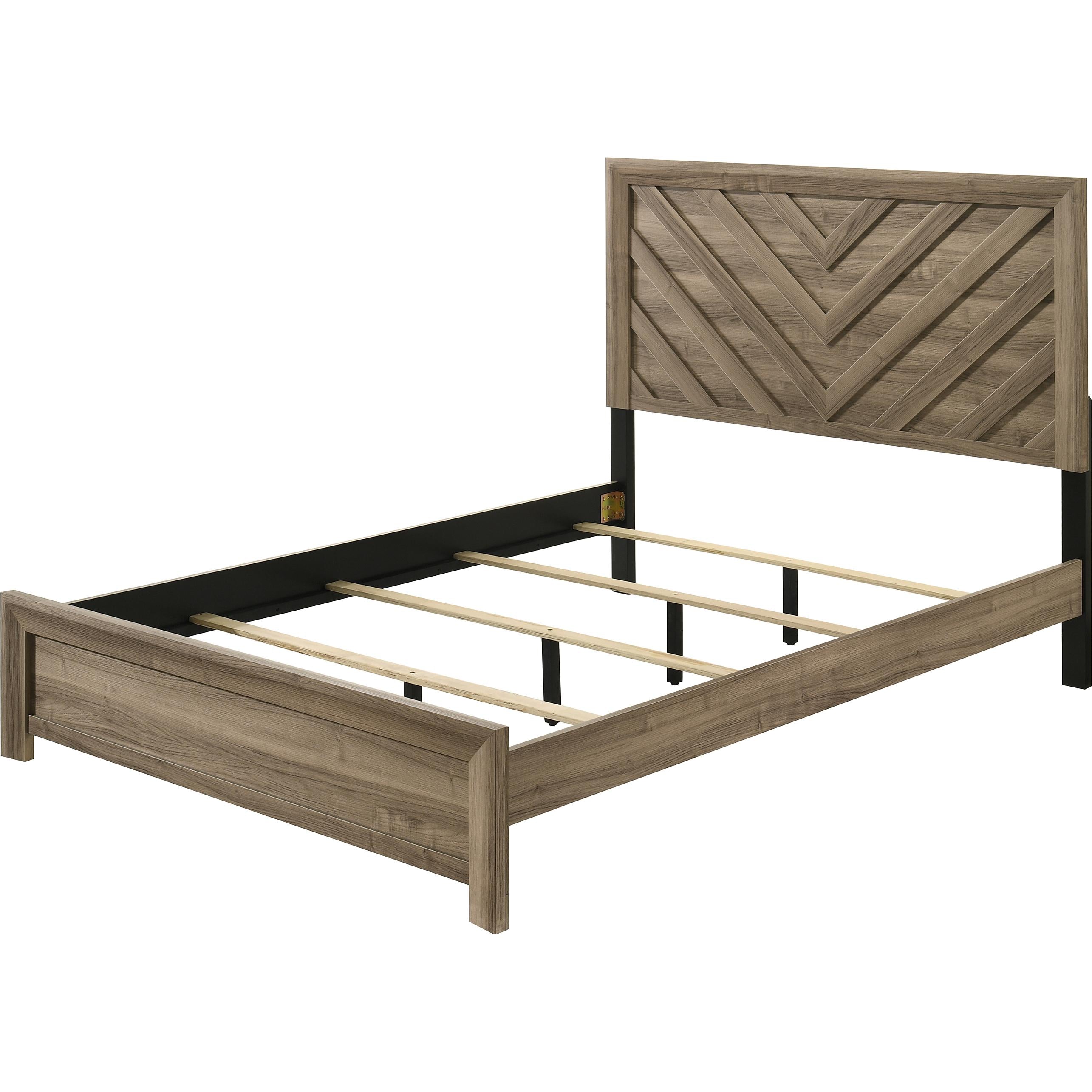  Size_Queen  -- Valor B9332-Q Queen Bed - Light Brown IMAGE 2