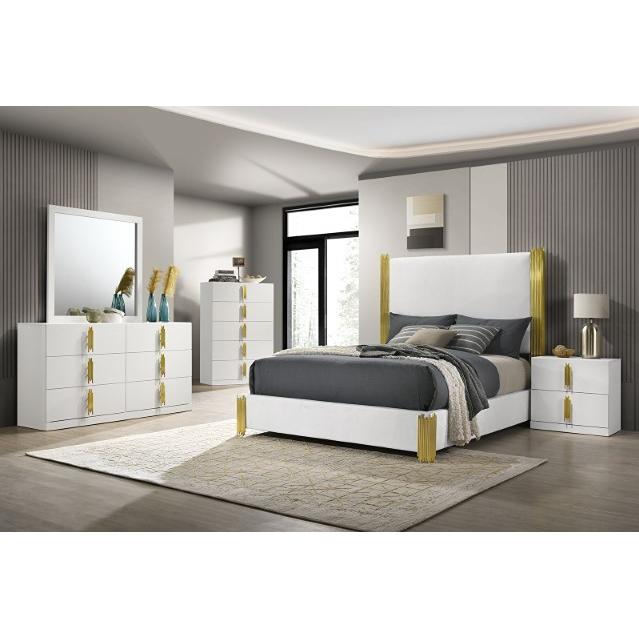  Furniture of America Basildon FM7271WH-Q-BED Queen Bed IMAGE 2
