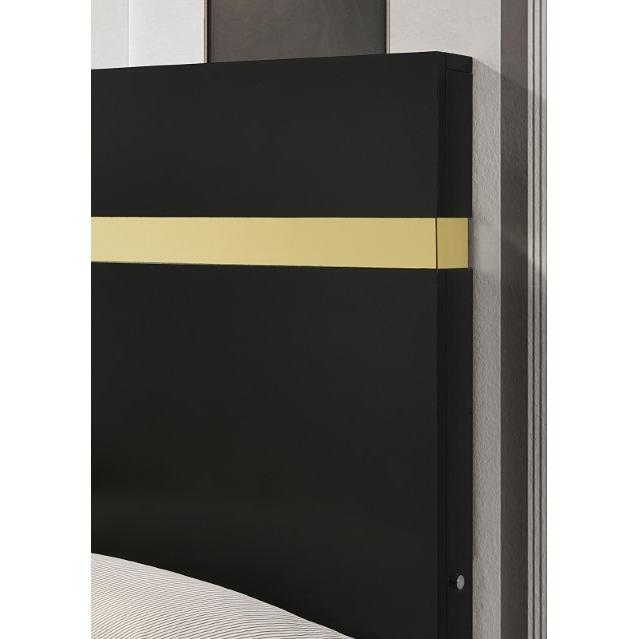  Color_Black/gold  Size_Full  -- Lillestrom FM7217BK-F-BED Full Bed IMAGE 5