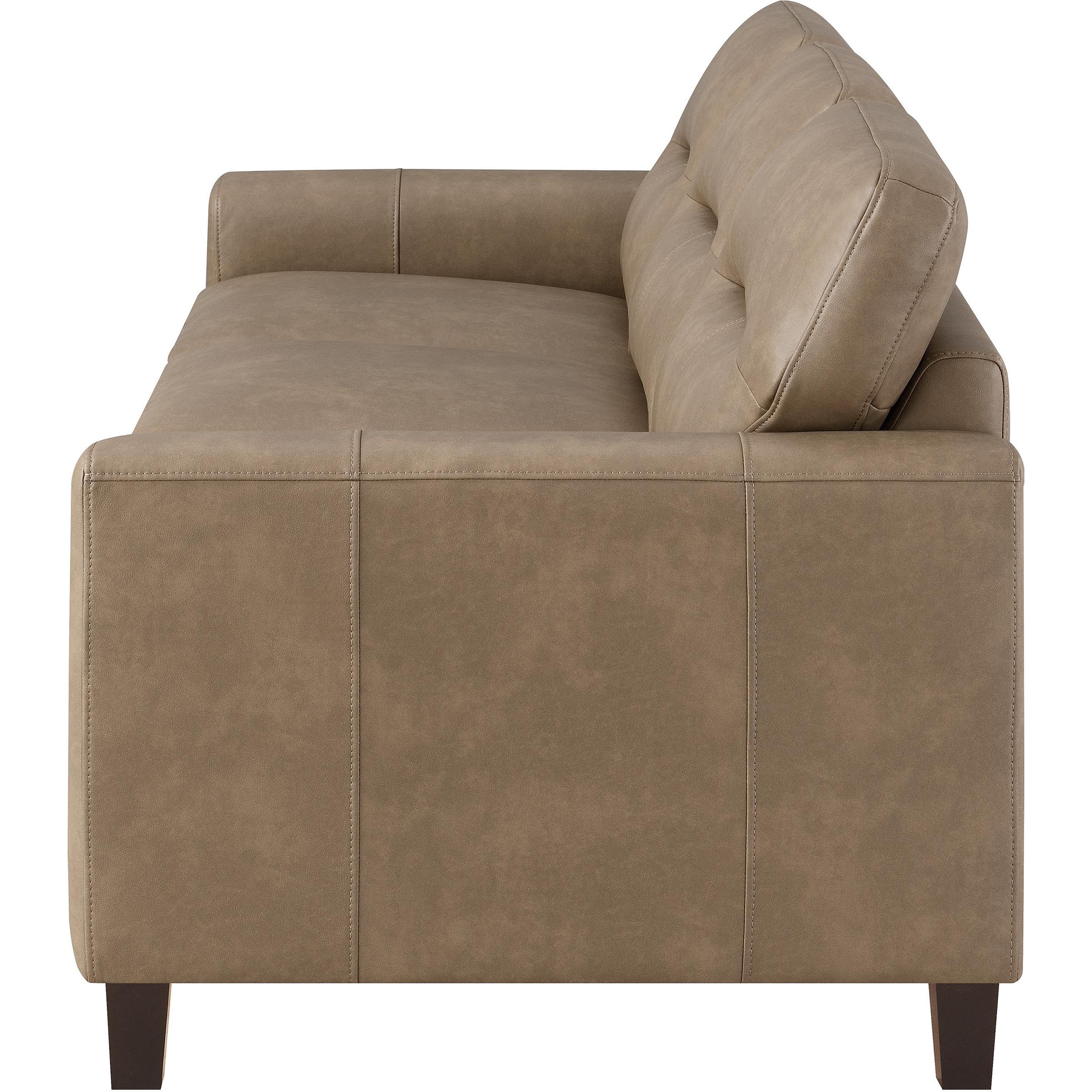  Coaster Furniture Scotland 504667 Faux Leather Upholstered Track Arm Sofa - Brown IMAGE 5